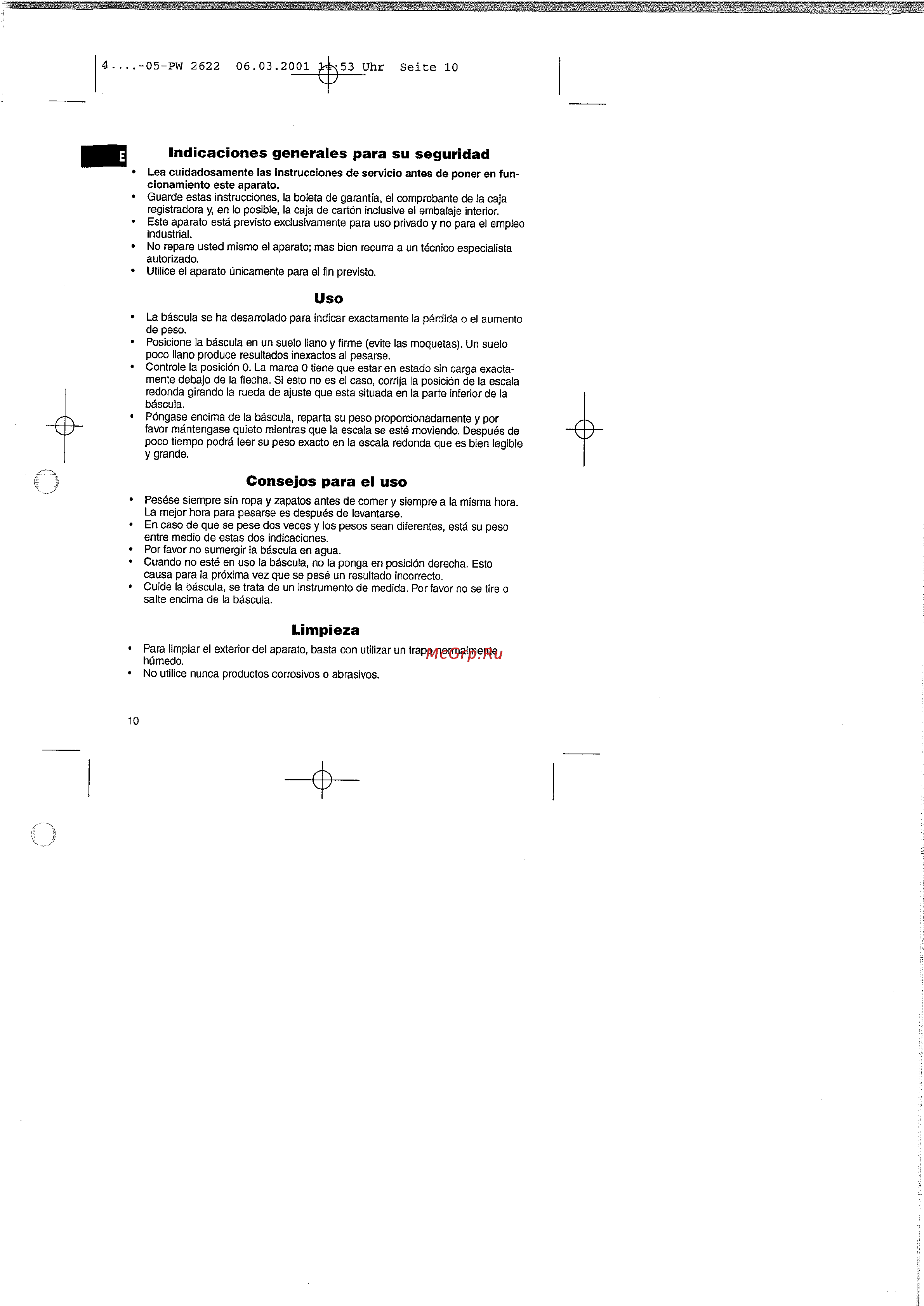 Clatronic PW 2622 [10/26] Consejos para el uso