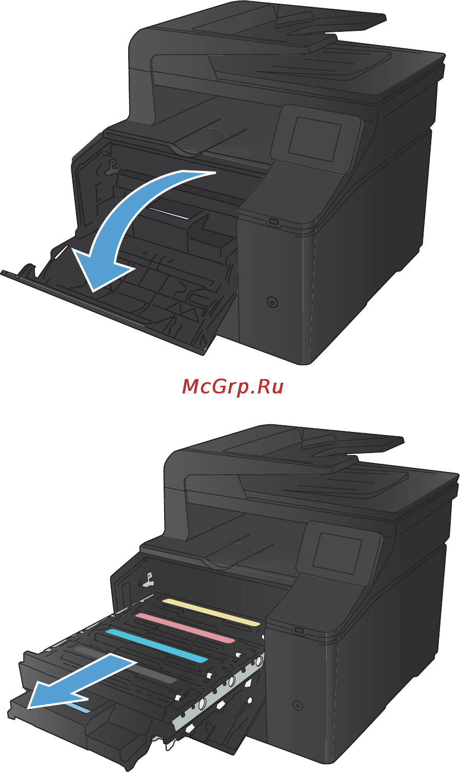 HP LASERJET PRO 200 MFP M276NW [172/260] Замена картриджа с тонером