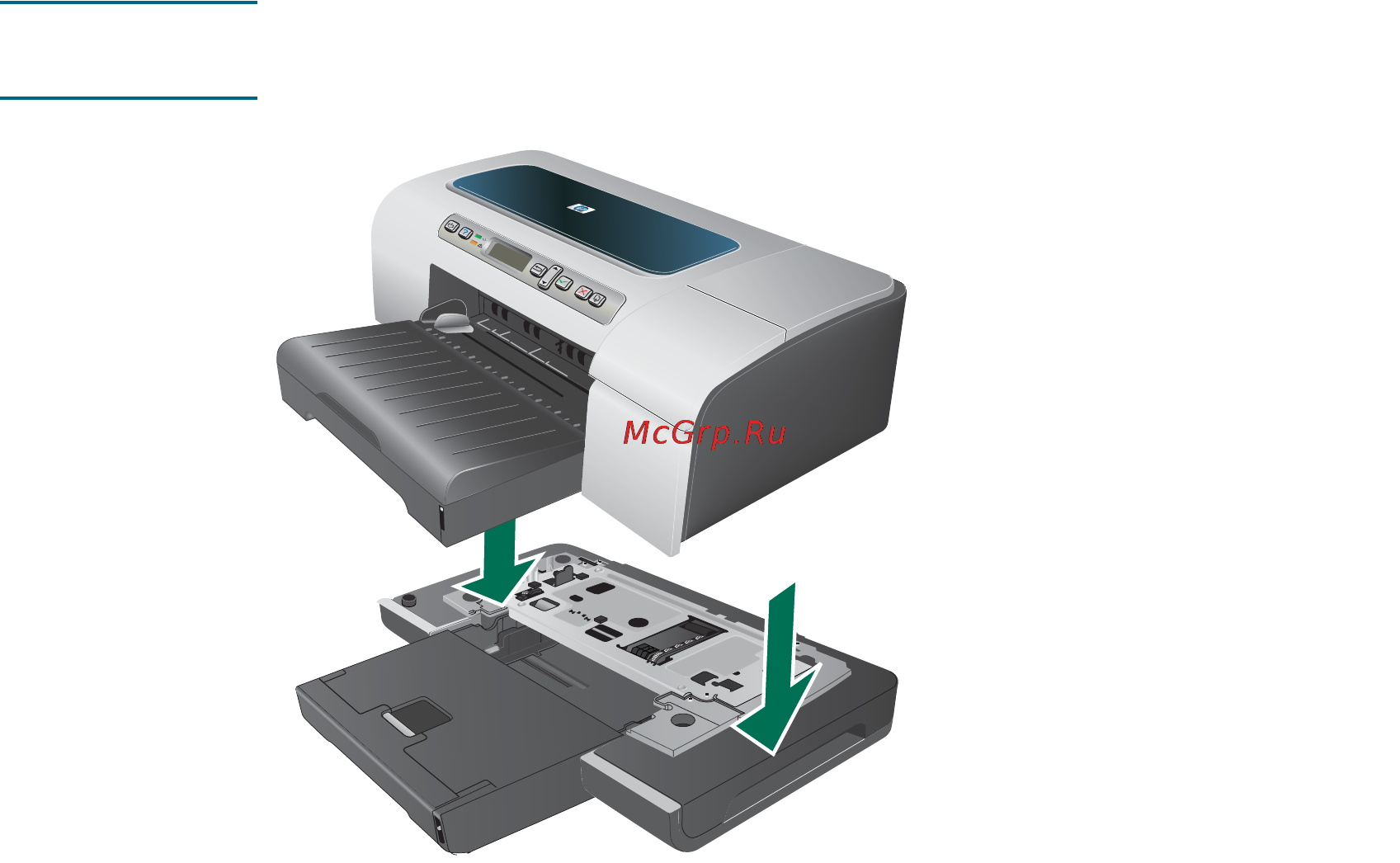HP BUSINESS INKJET 2800 [13/129] Установка лотка 2