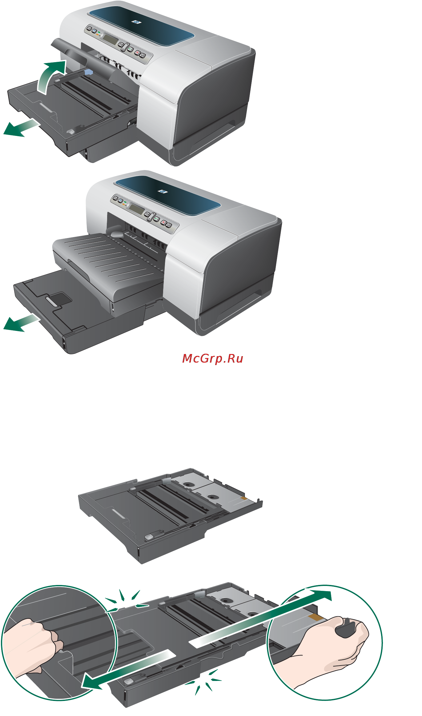 HP BUSINESS INKJET 2800 [26/129] Загрузка носителя