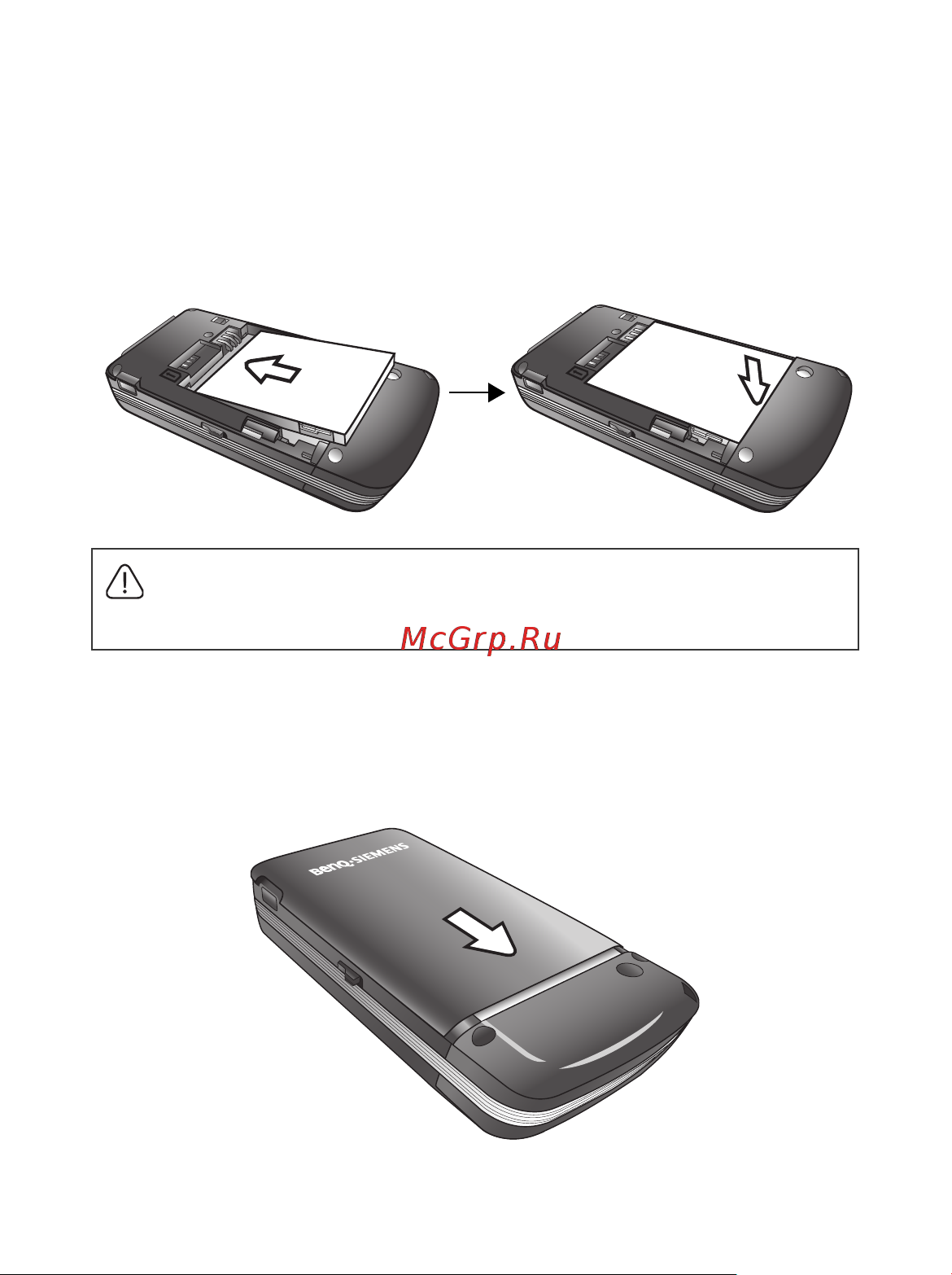 Benq-Siemens CL71 [19/124] Установка аккумулятора