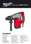 Milwaukee K 500 ST Инструкция по эксплуатации