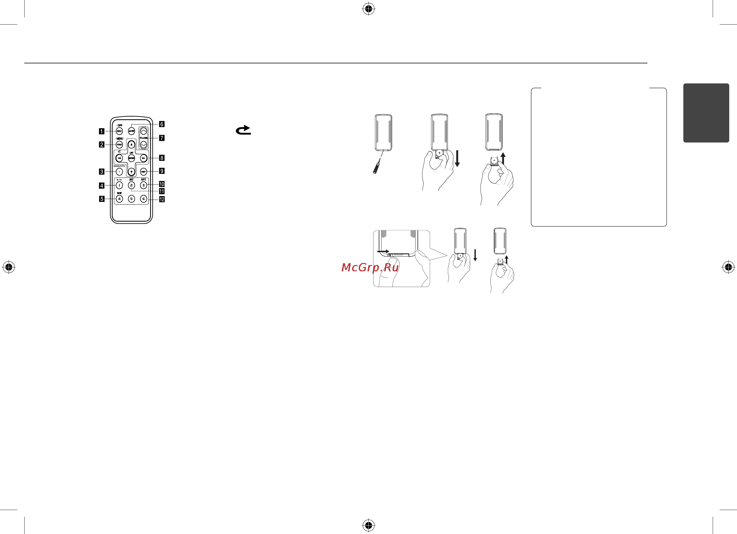 LG LCS720BO [5/24] Пульт дистанционного управления