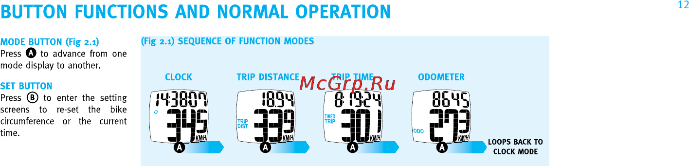 Knog NERD WIRELESS 5 [12/22] Button functions and normal operation