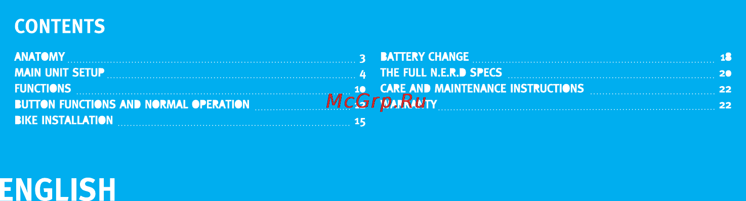 Knog NERD WIRELESS 5 [2/22] Contents