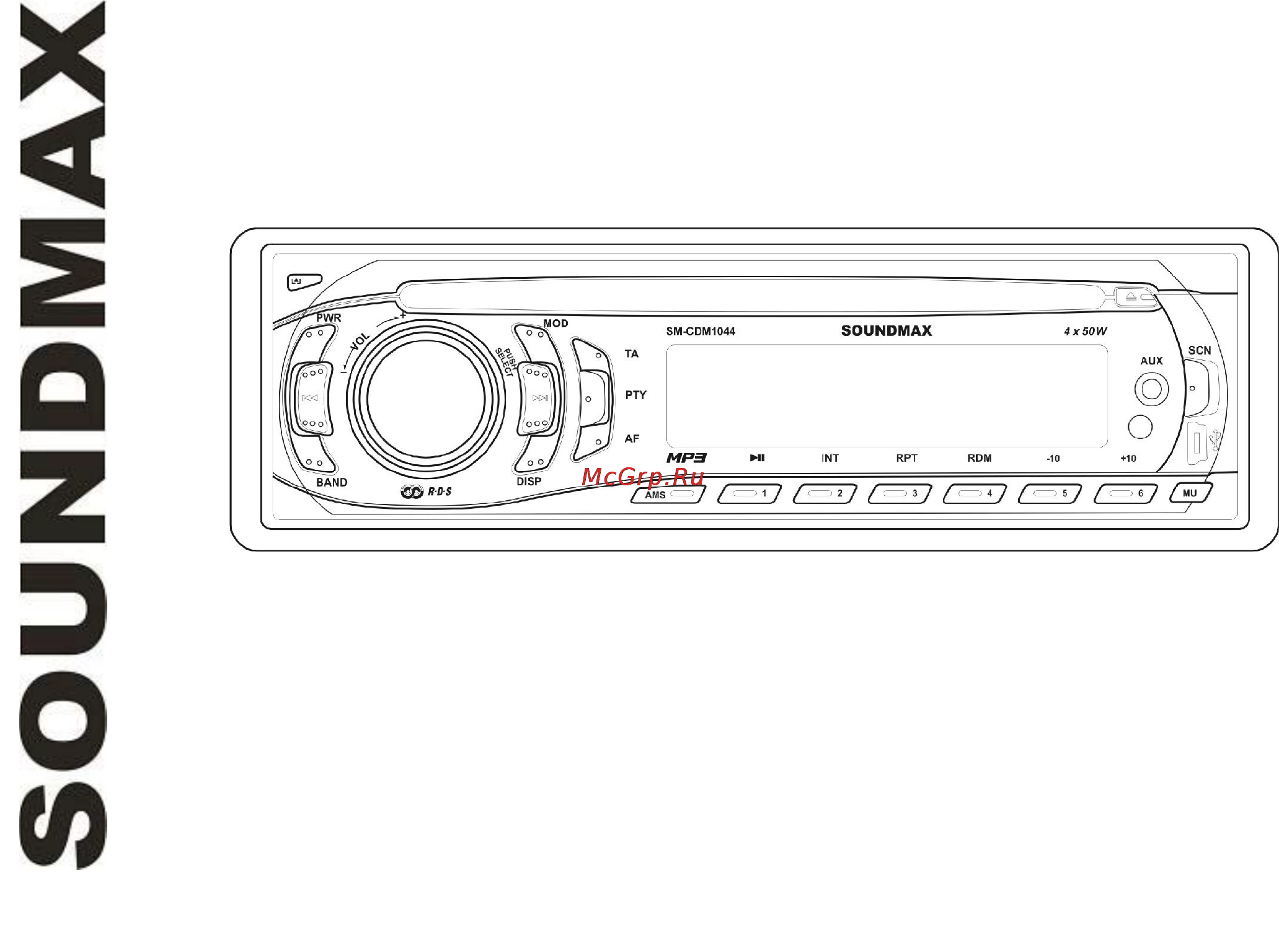 Soundmax SM-CDM1044 Инструкция по эксплуатации онлайн
