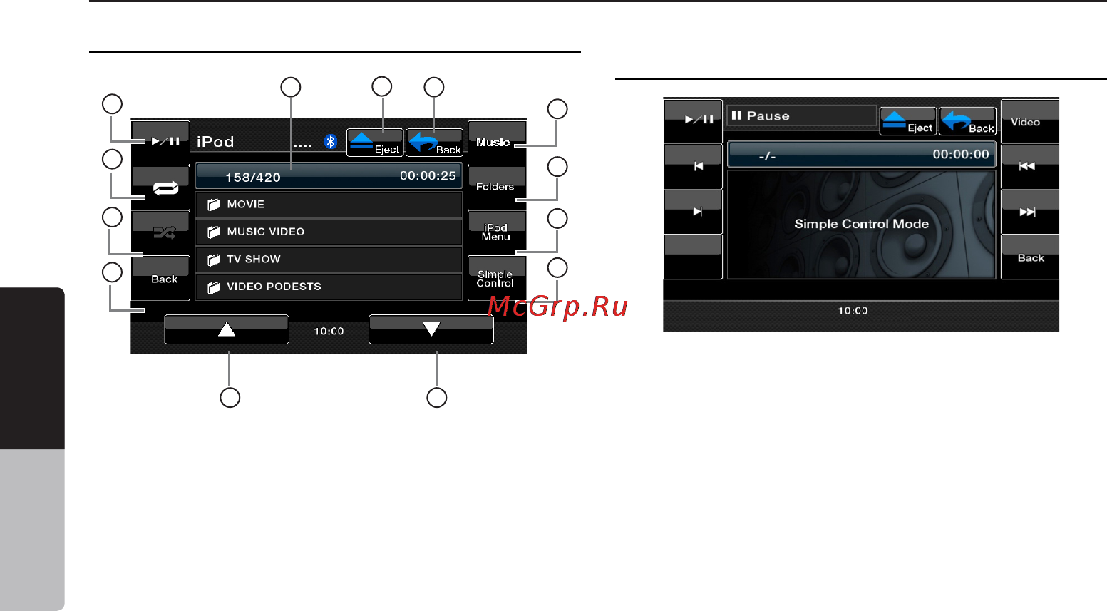 Clarion VZ402E [28/49] Операциисipod