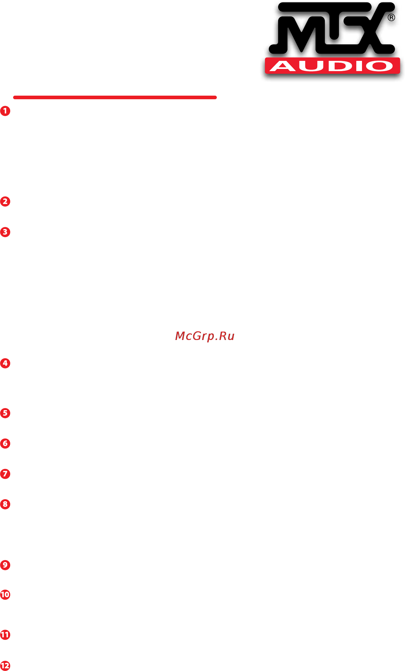 Mtx RT500.1D Инструкция по эксплуатации онлайн [39/48] 114173