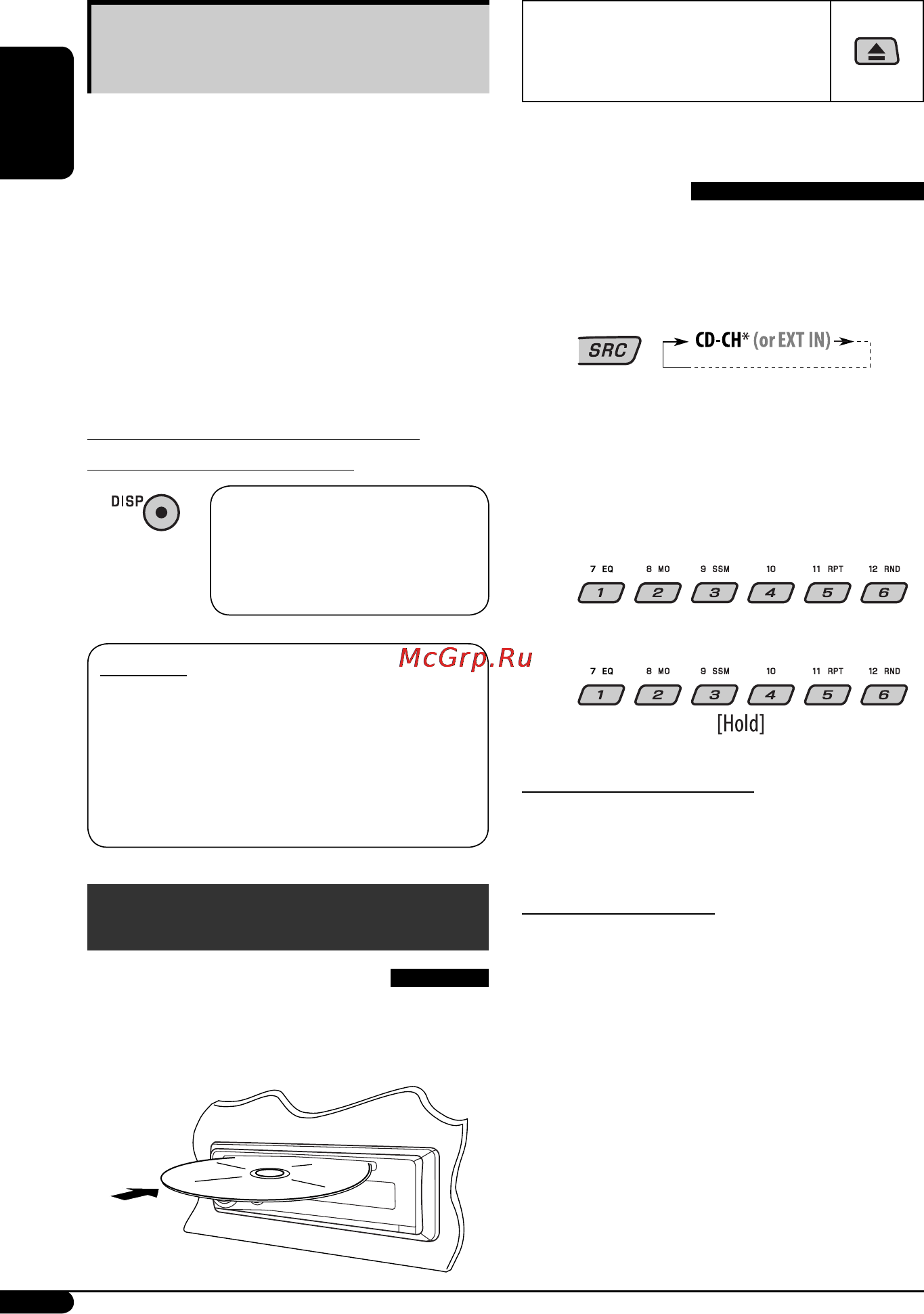 JVC KD-G387 [10/80] Disc operations