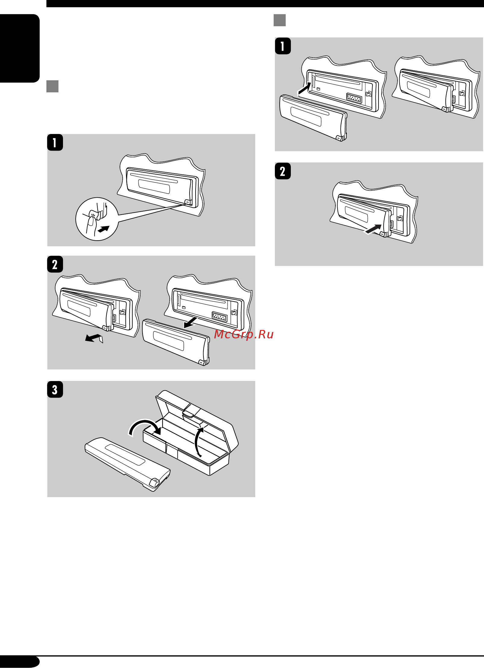 JVC KD-G417 [22/58] Detaching the control panel