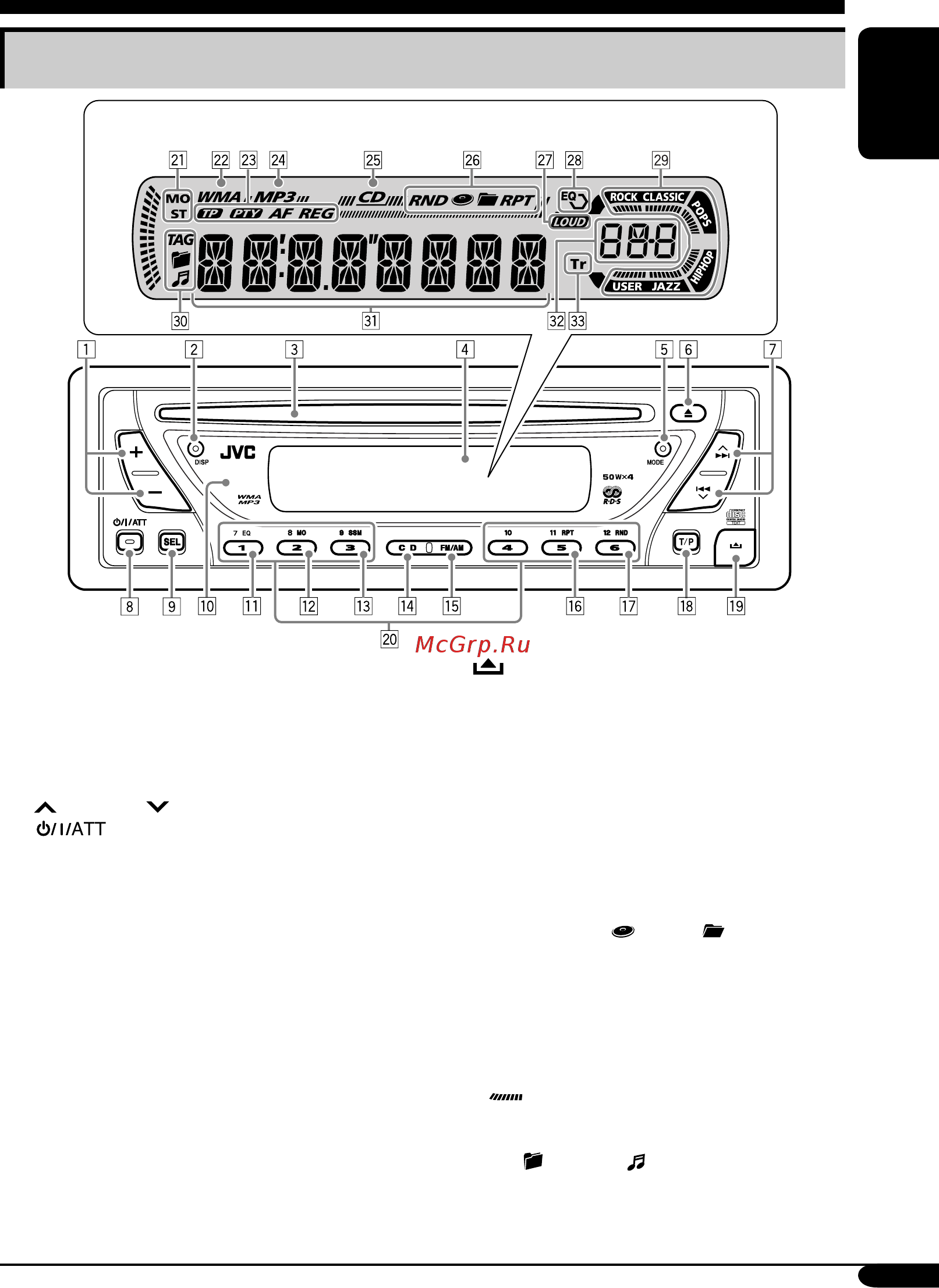 JVC KD-G417 [5/58] Display window