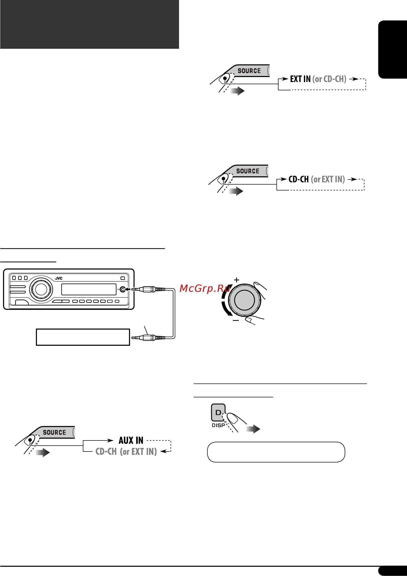 JVC KD-G527 [17/50] External component operations