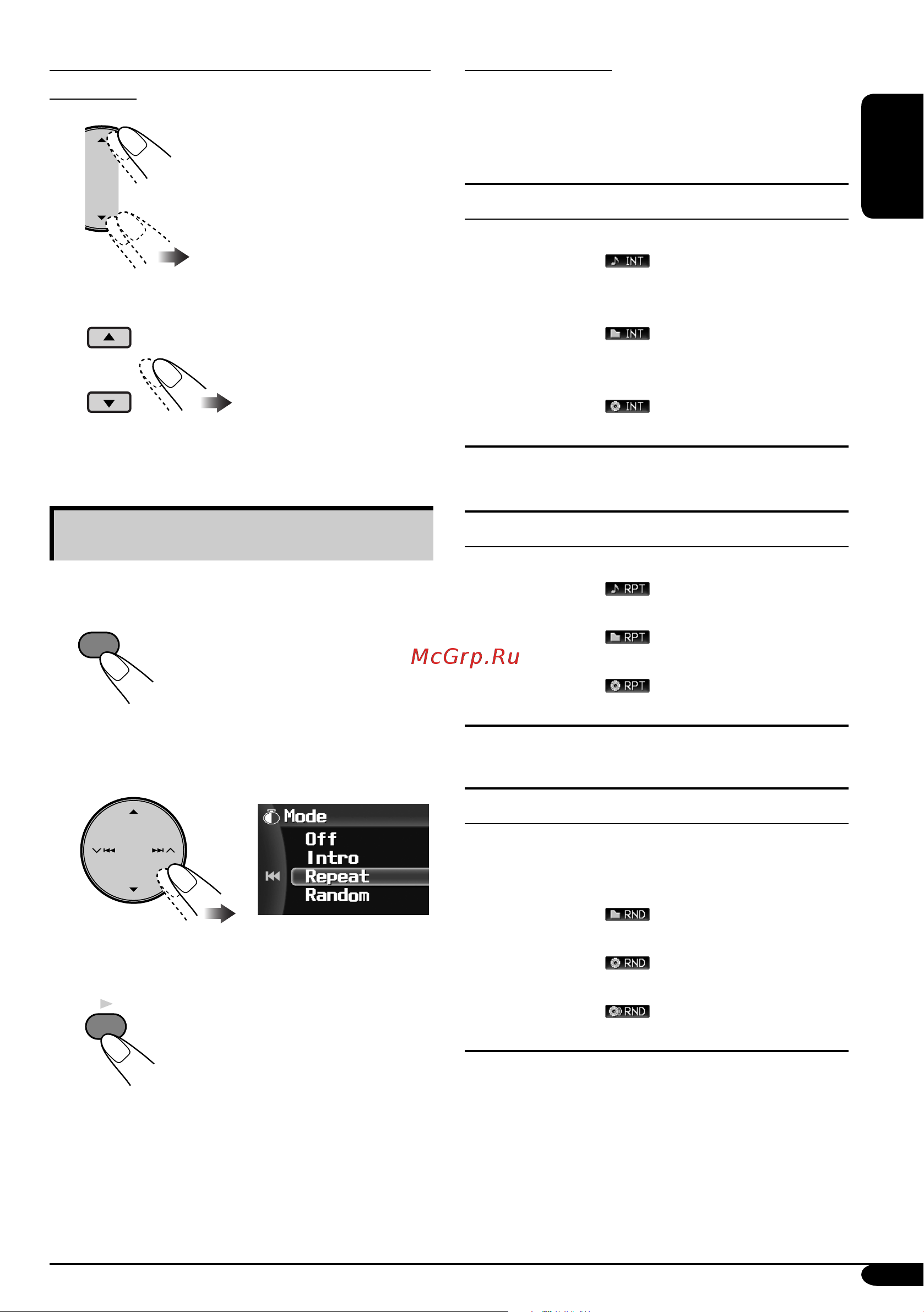 JVC KD-AVX2 [47/135] Selecting the playback modes