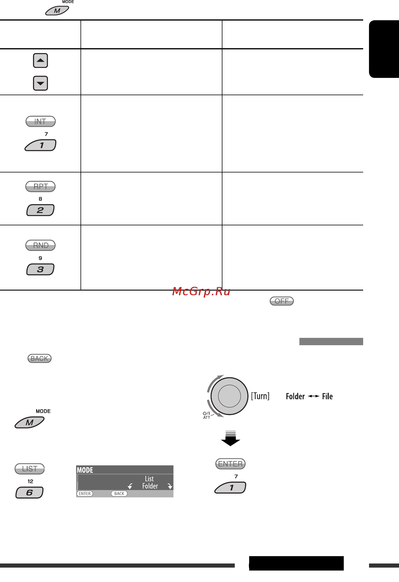 JVC KD-BT1 [15/153] Selecting a folder track on the list only for mp3 wma aac file
