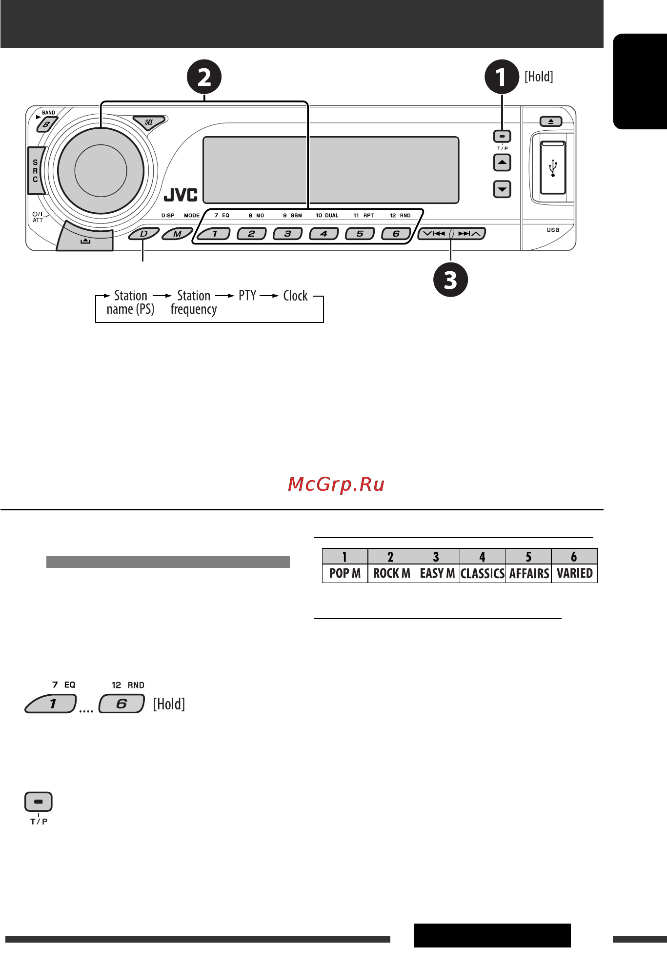 JVC KD-DV7307 [13/189] Searching for fm rds programme pty search