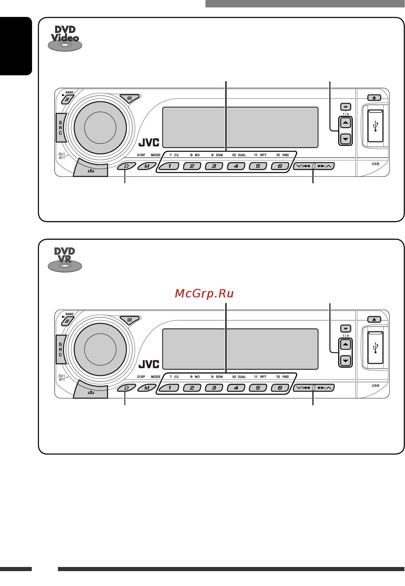 JVC KD-DV7307 [16/189] Operations using the control panel