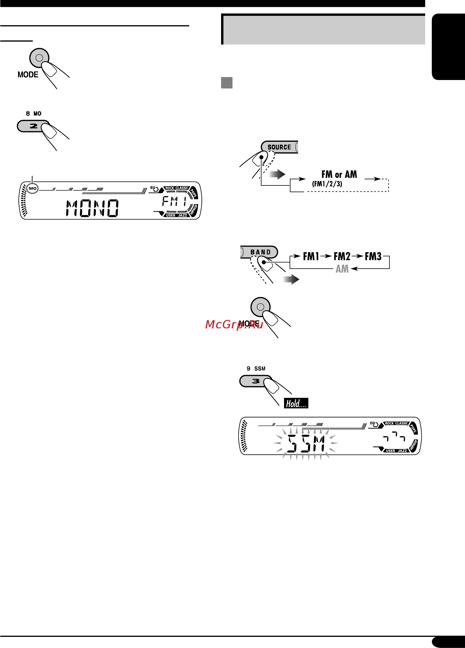 JVC KD-DB711 [9/98] Storing stations in memory