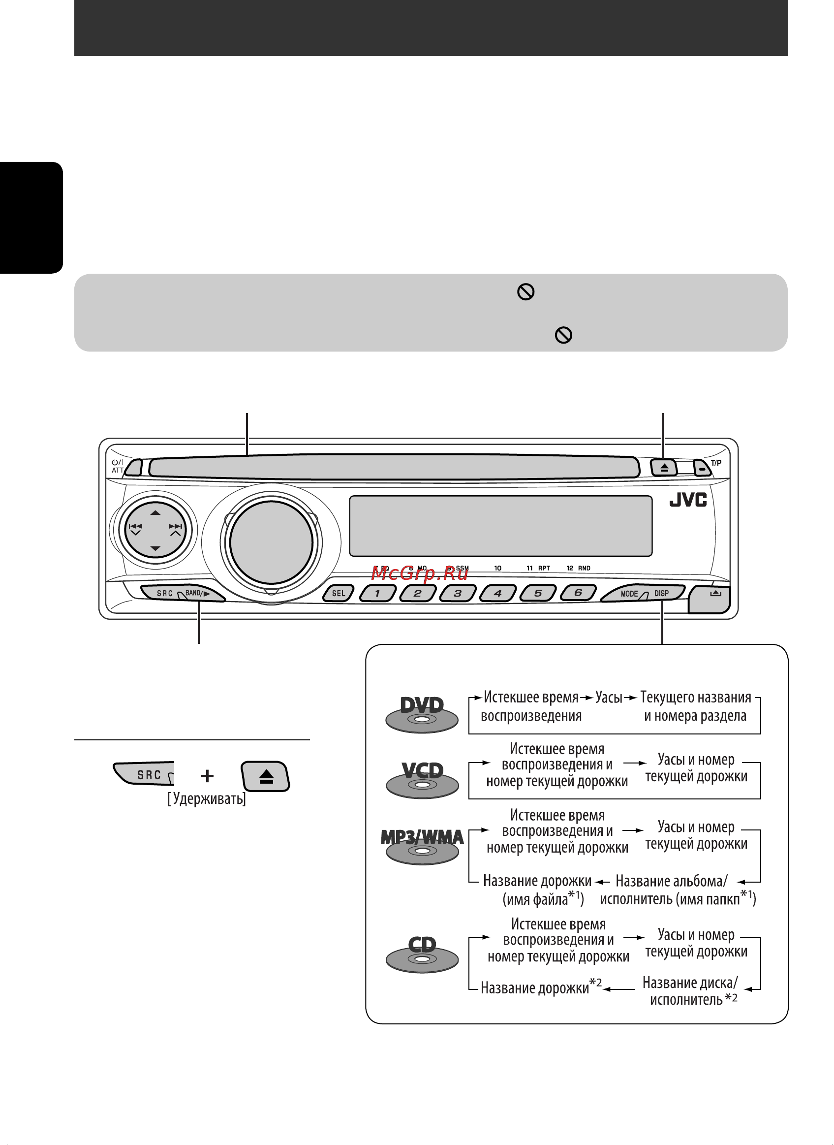 JVC KD-DV4207 [46/70] Операции с дисками