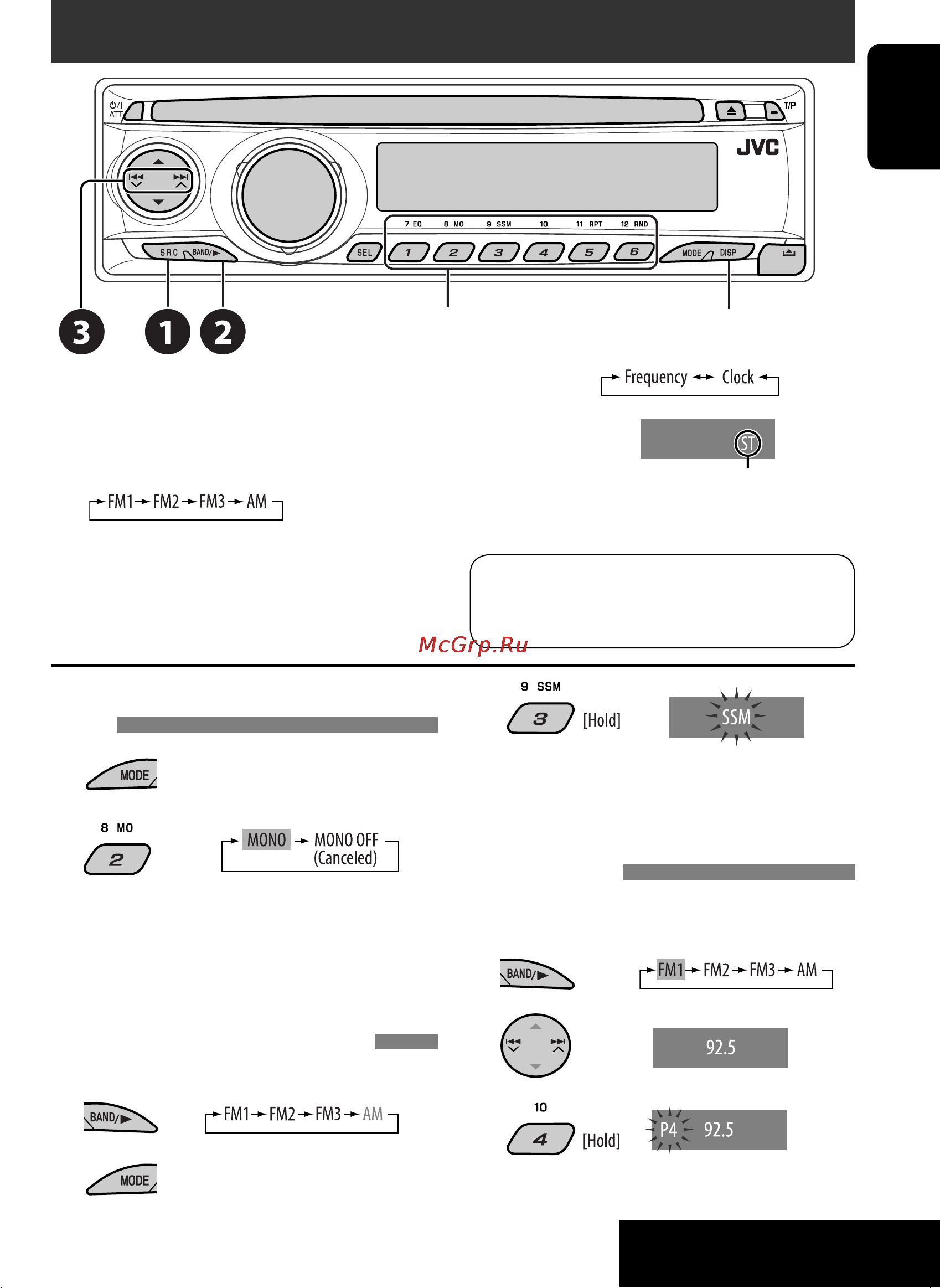 JVC KD-DV4207 [9/70] Listening to the radio