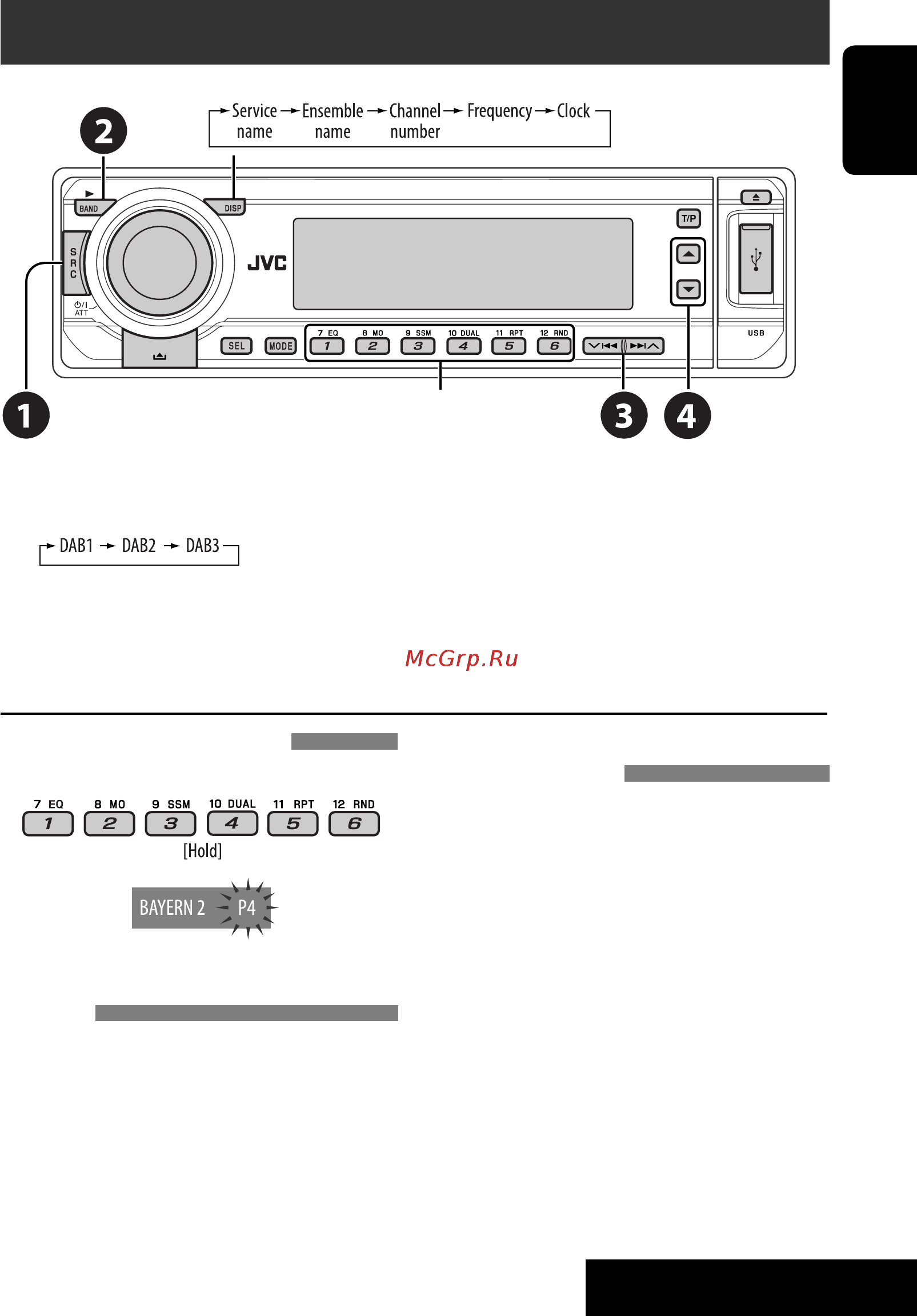 JVC KD-DV6207 [23/90] Listening to the dab tuner
