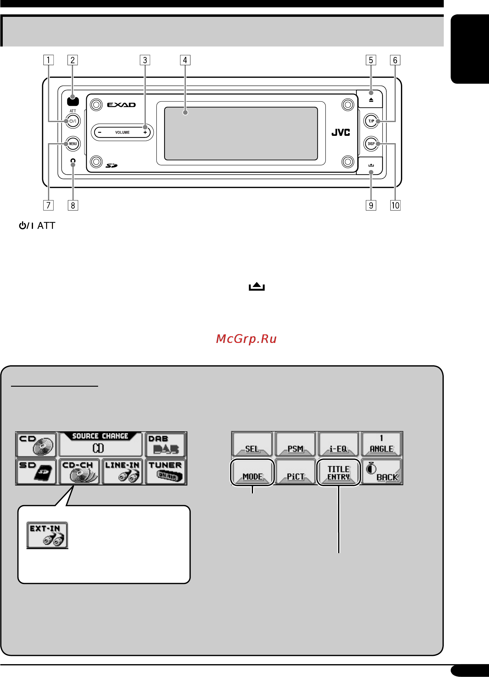 JVC KD-LHX557EE [5/107] Control panel