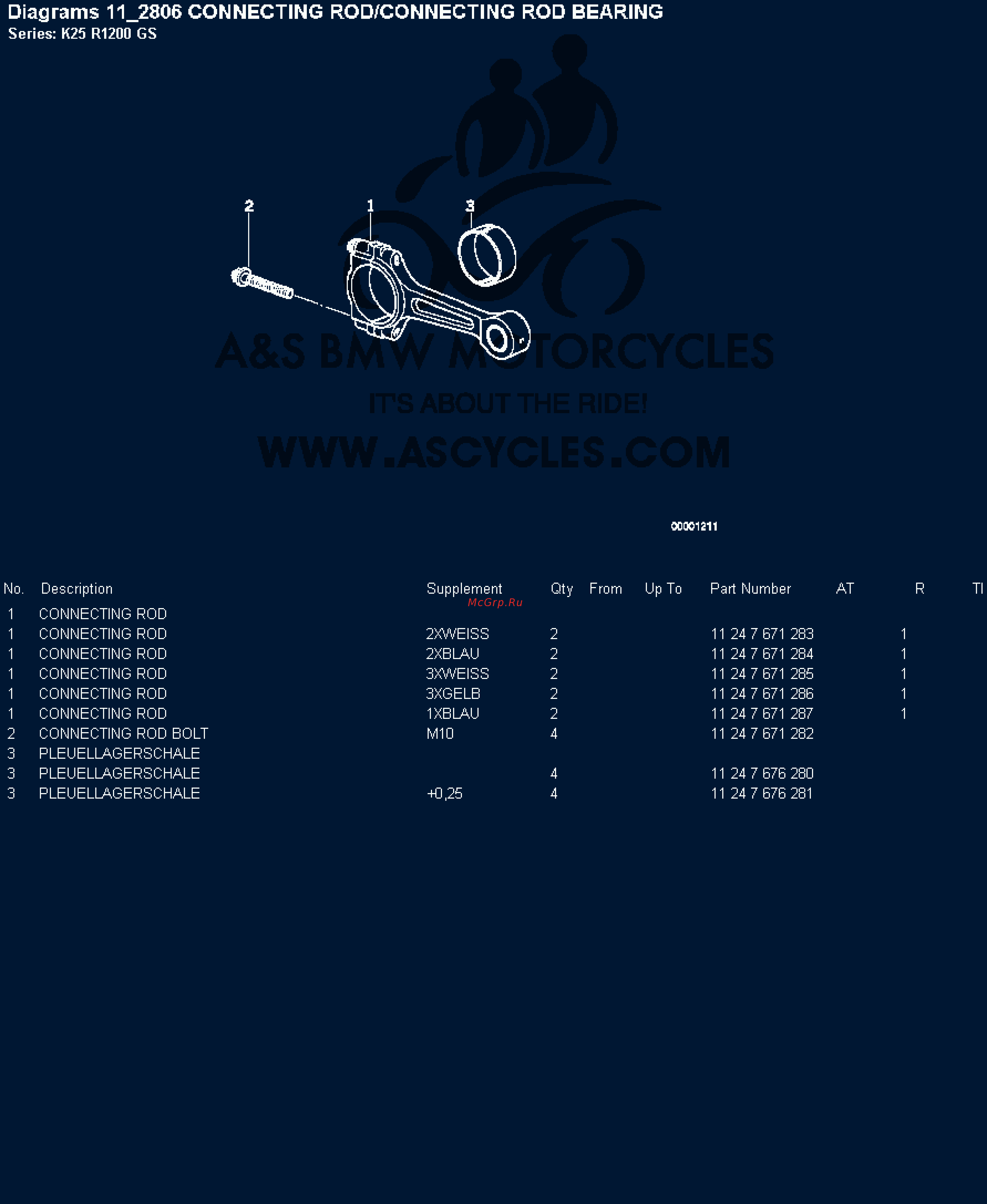 BMW 1200GS [12/142] Diagrams 11_2806 connecting rod connecting rod bearing