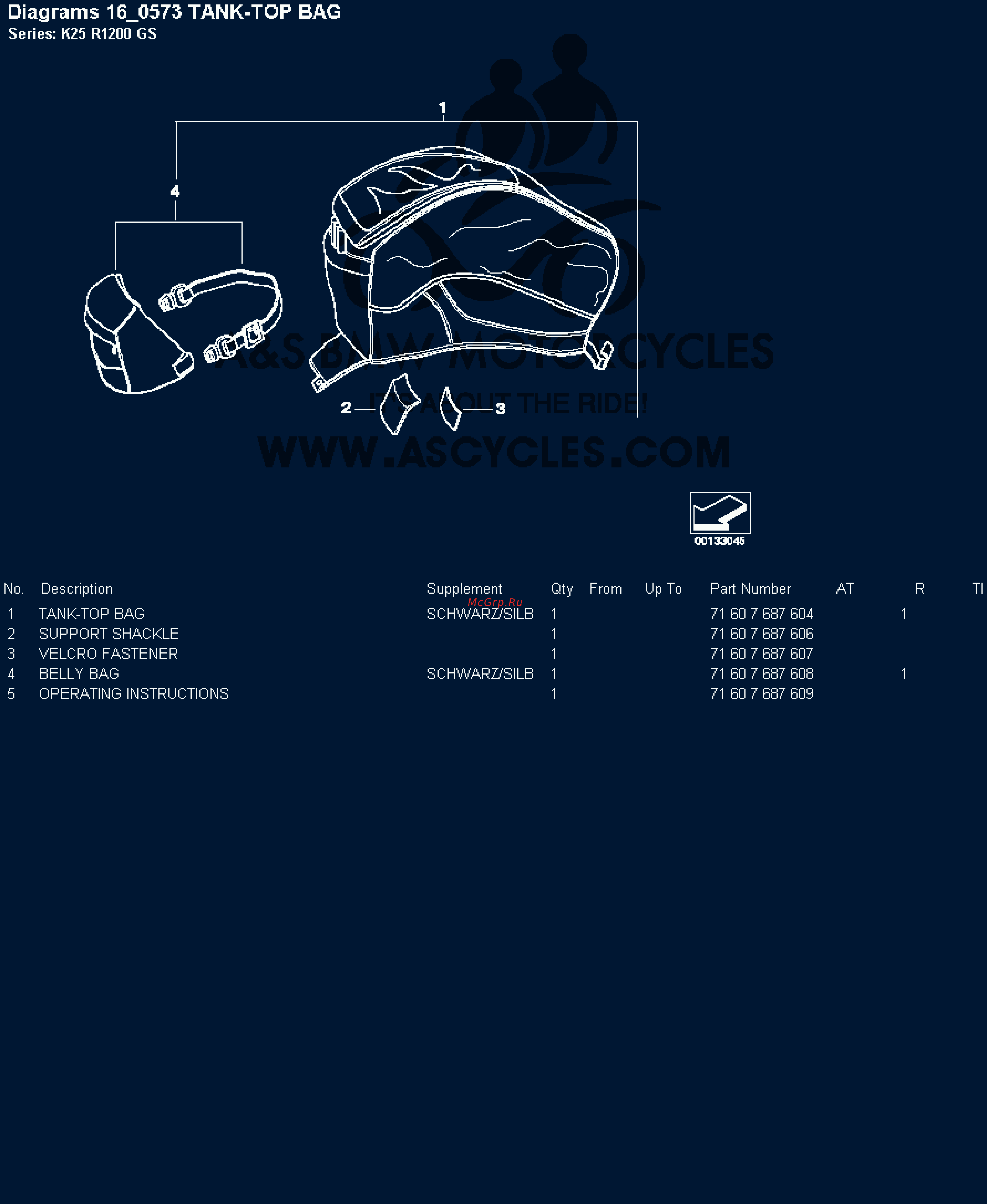 BMW 1200GS [37/142] Diagrams 16 573 tank top bag