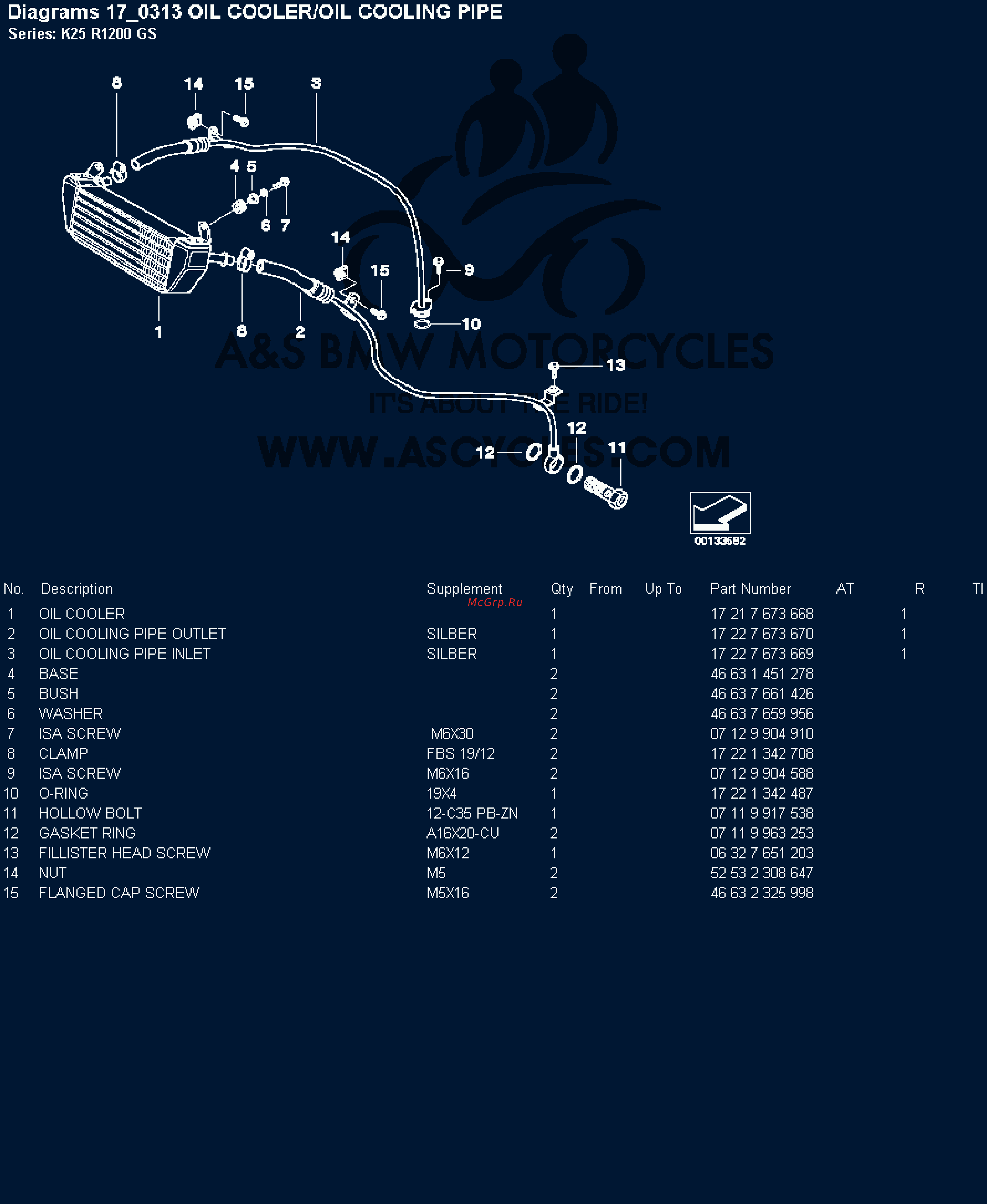 BMW 1200GS [38/142] Diagrams 17_0313 oil cooler oil cooling pipe