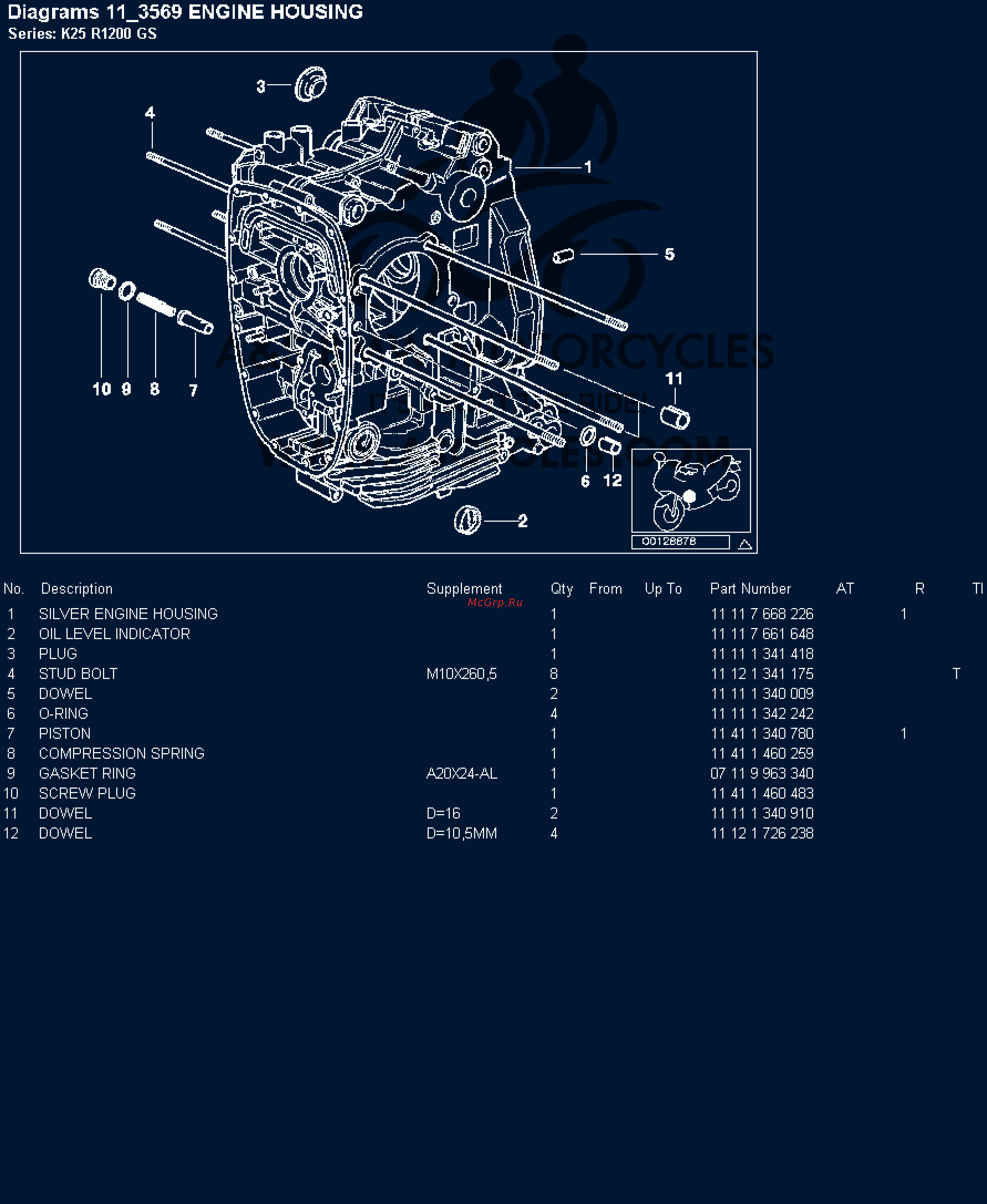 BMW 1200GS [4/142] Diagrams 11_3569 engine housing