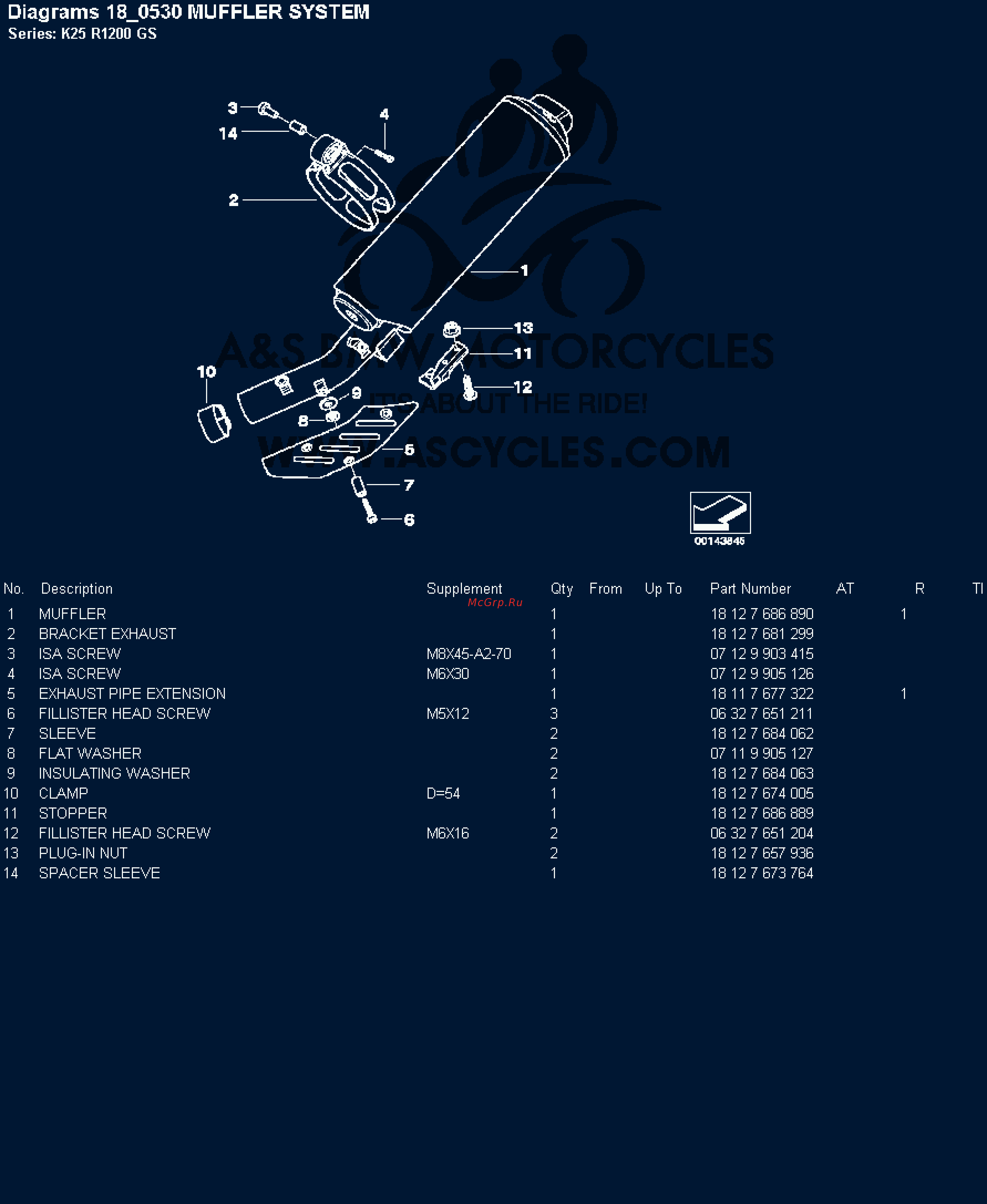 BMW 1200GS [40/142] Diagrams 18 530 muffler system