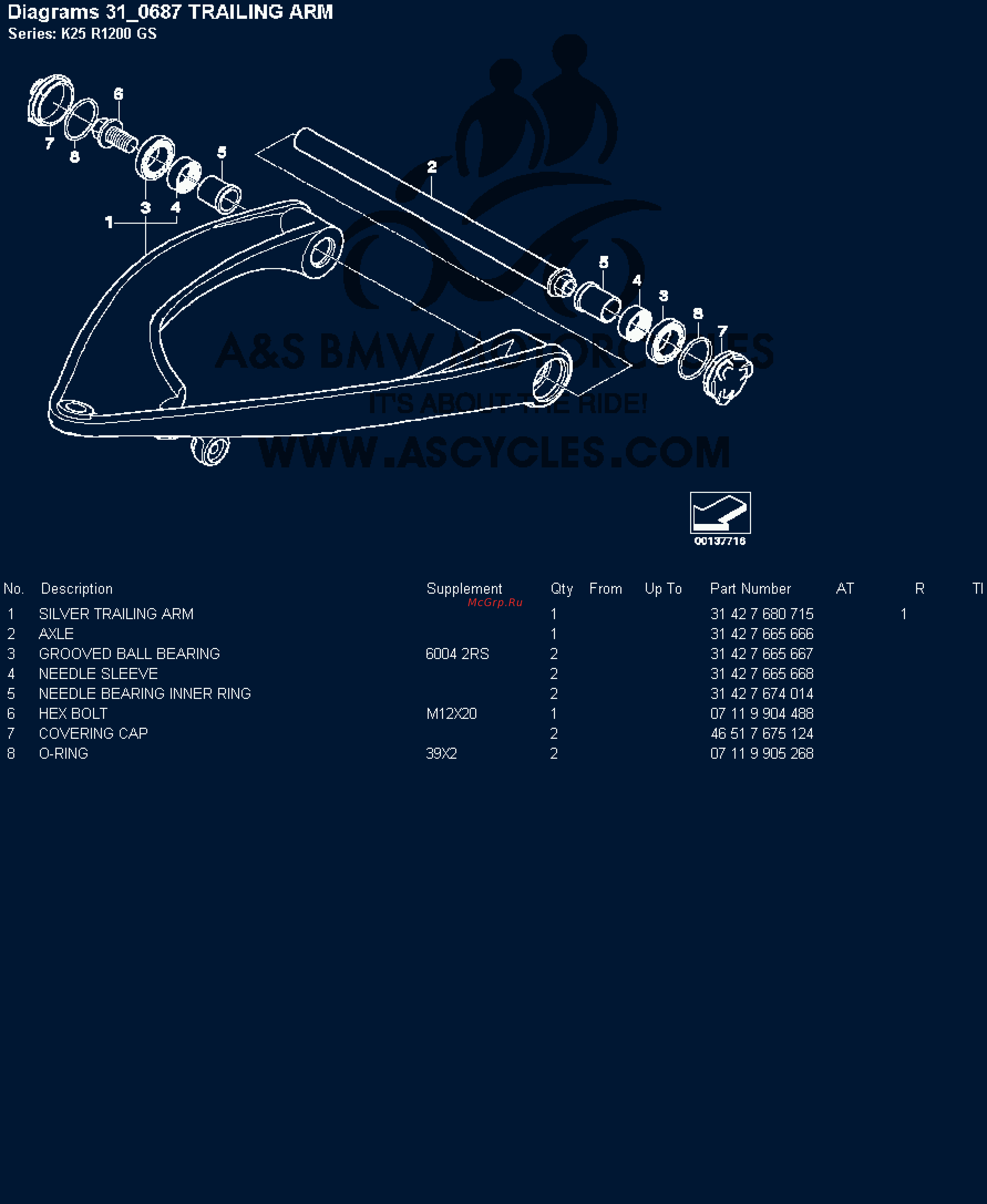 BMW 1200GS [51/142] Diagrams 31_0687 trailing arm