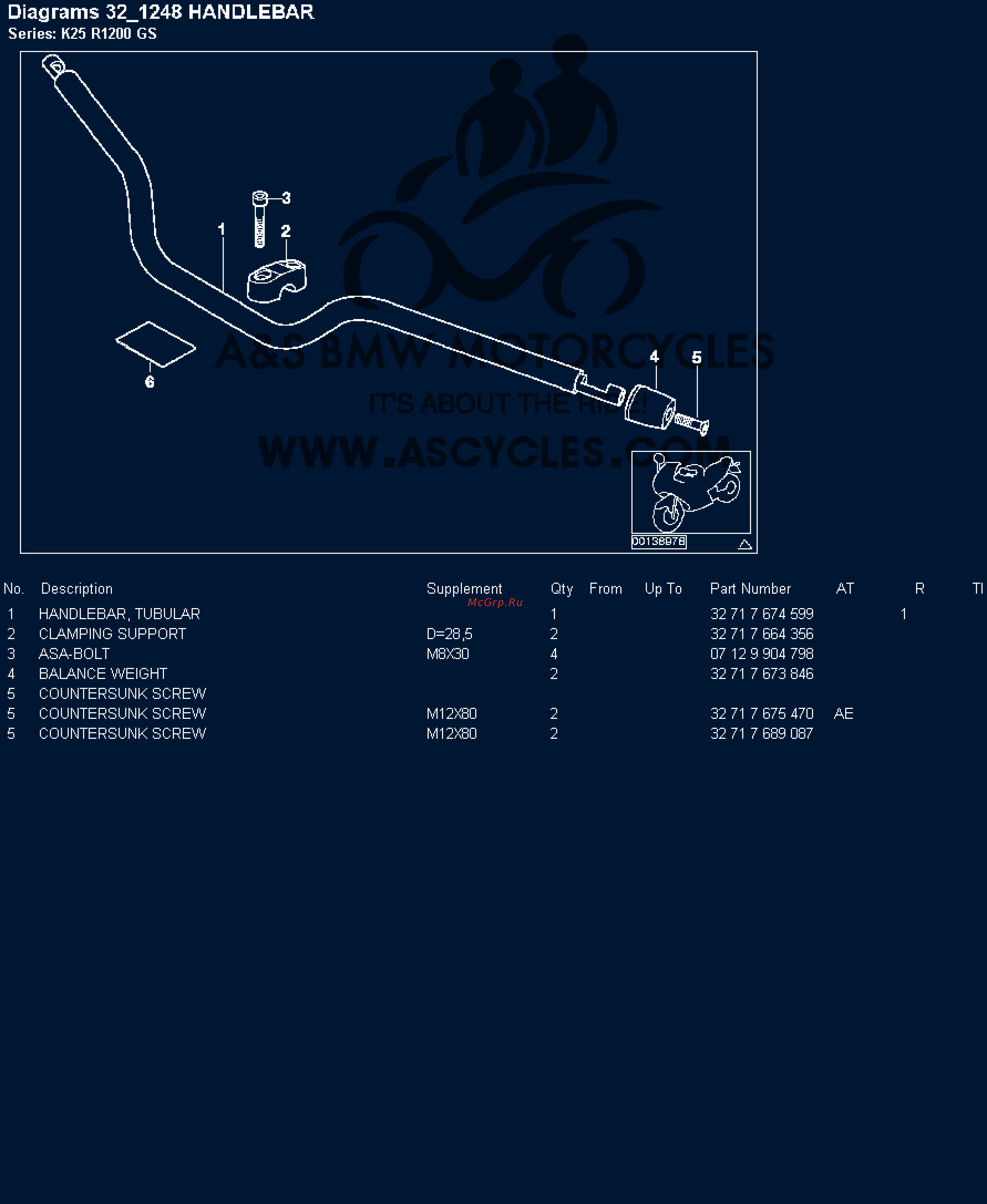 BMW 1200GS [53/142] Diagrams 32 248 handlebar