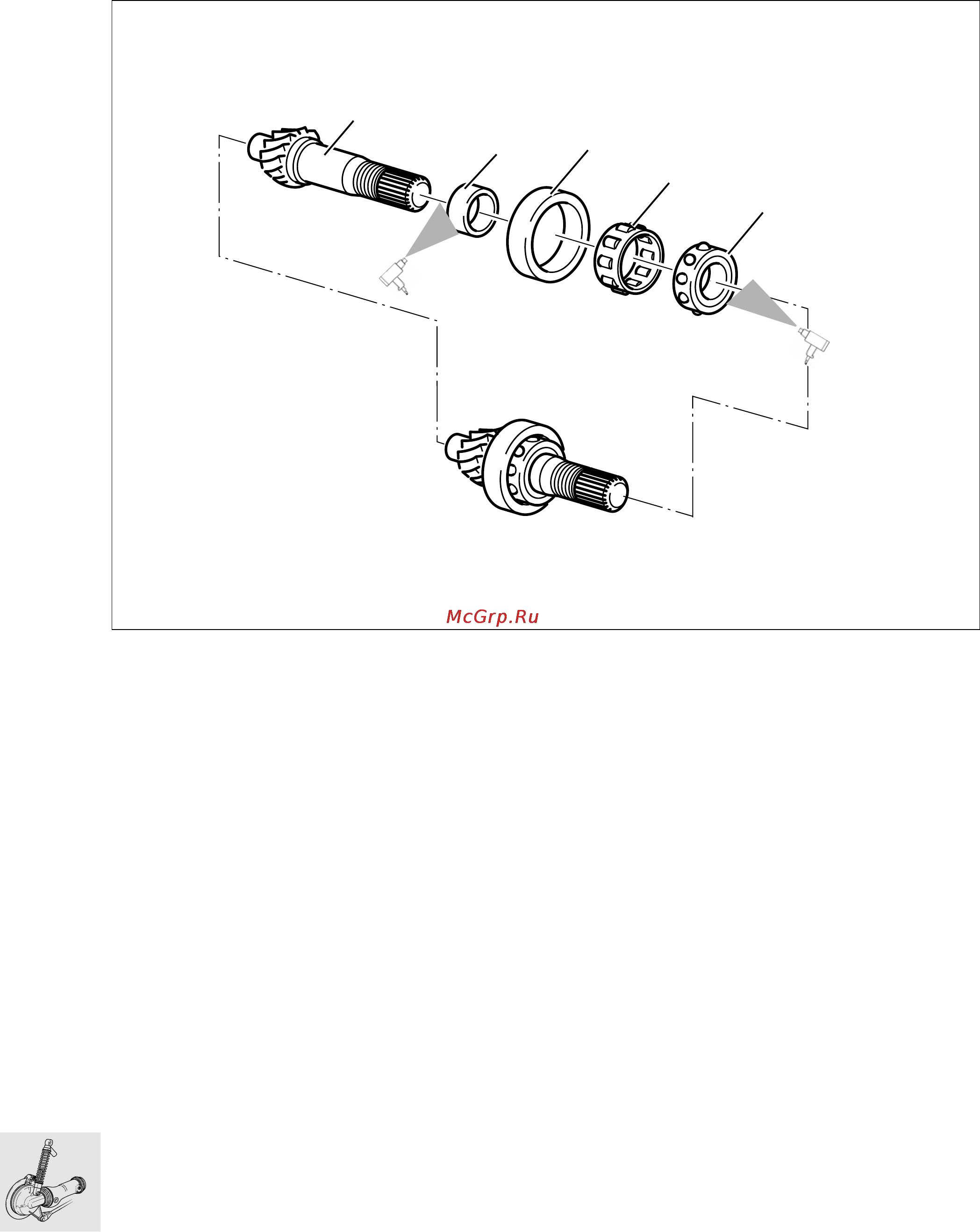 BMW R1100S (1999) [202/302] Assembling input bevel pinion