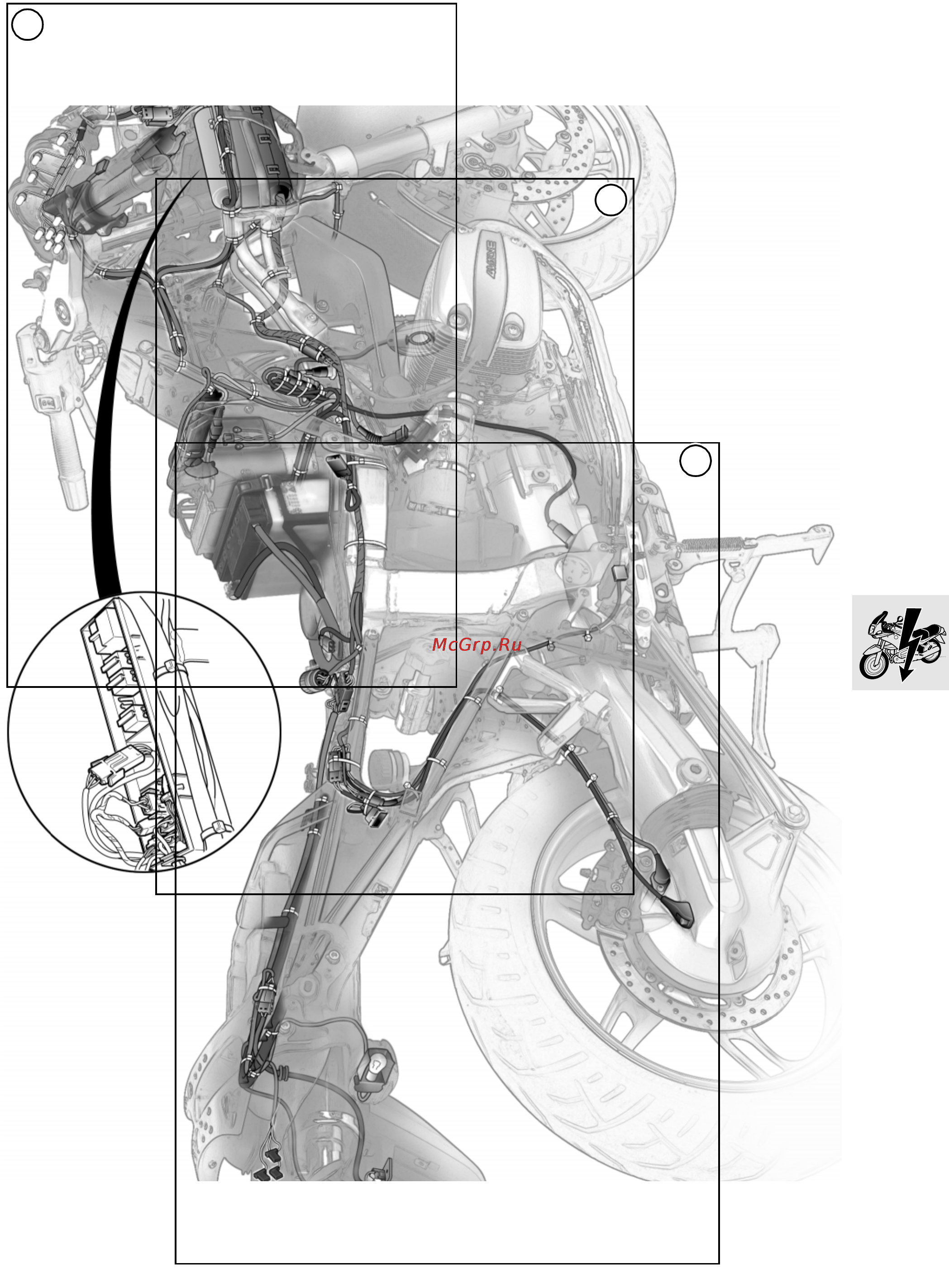 BMW R1100S (1999) [287/302] Wiring harness view from right