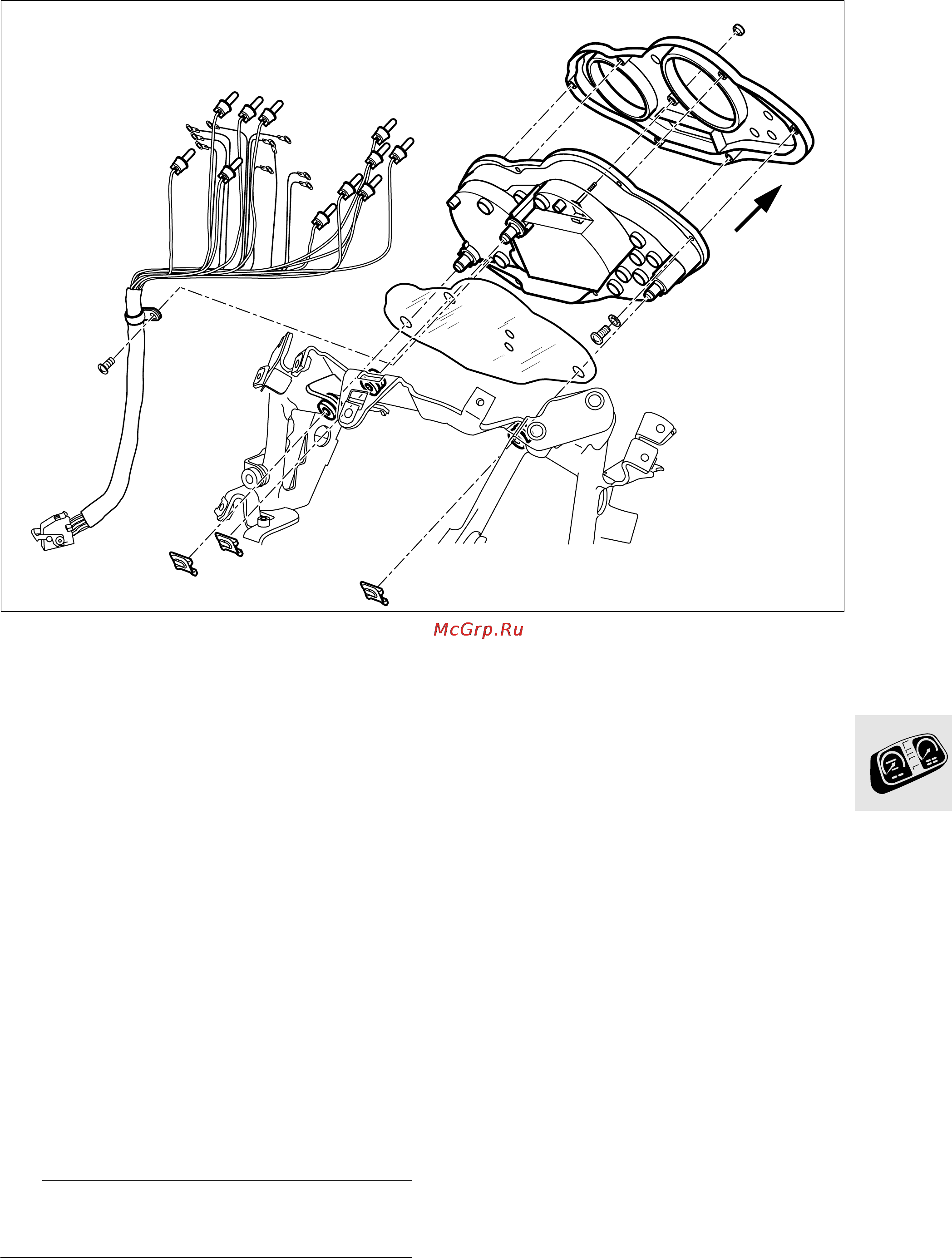 BMW R1100S (1999) [295/302] Removing and installing instrument panel
