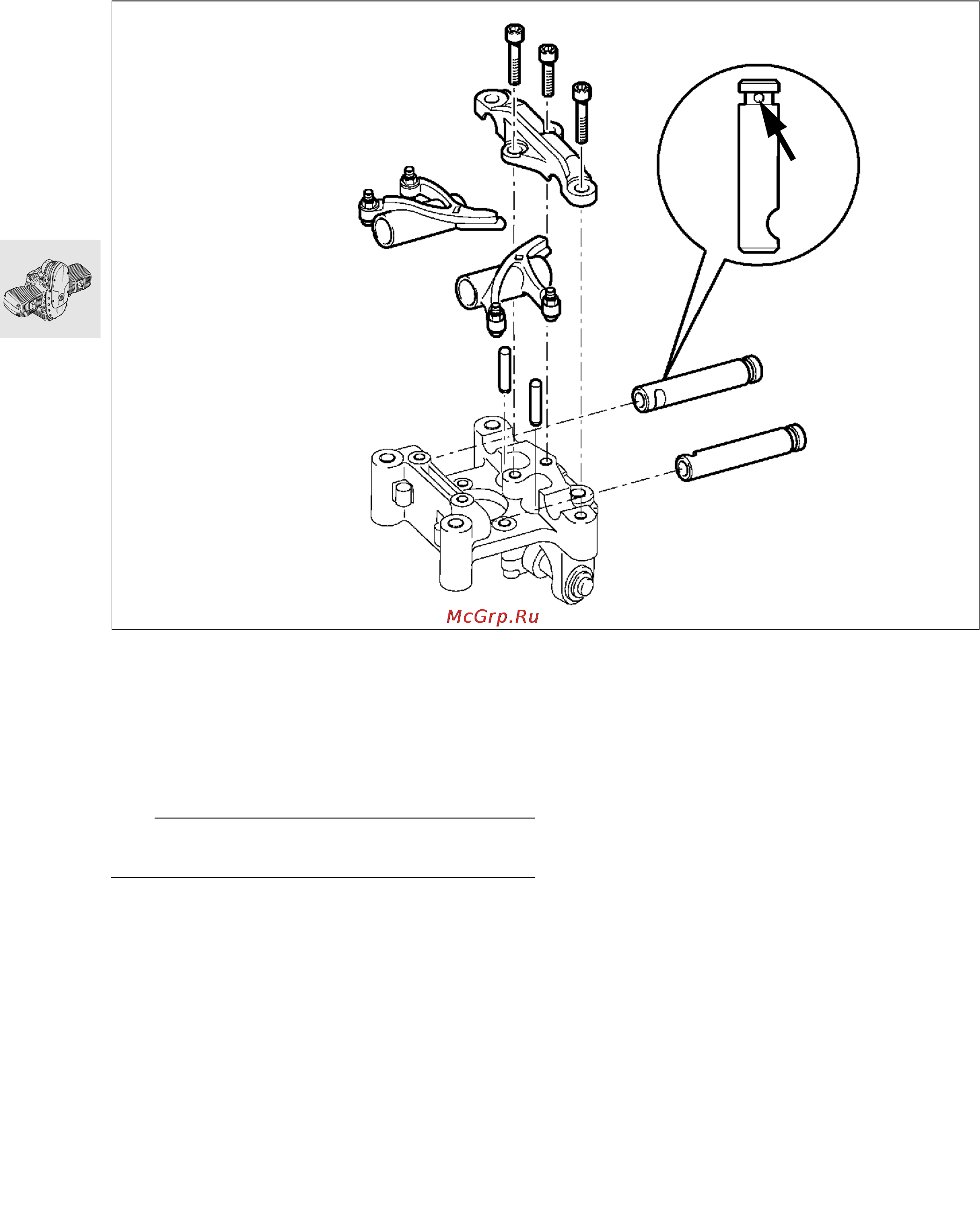 BMW R1100S (1999) [68/302] Disassembling assembling valve gear holder