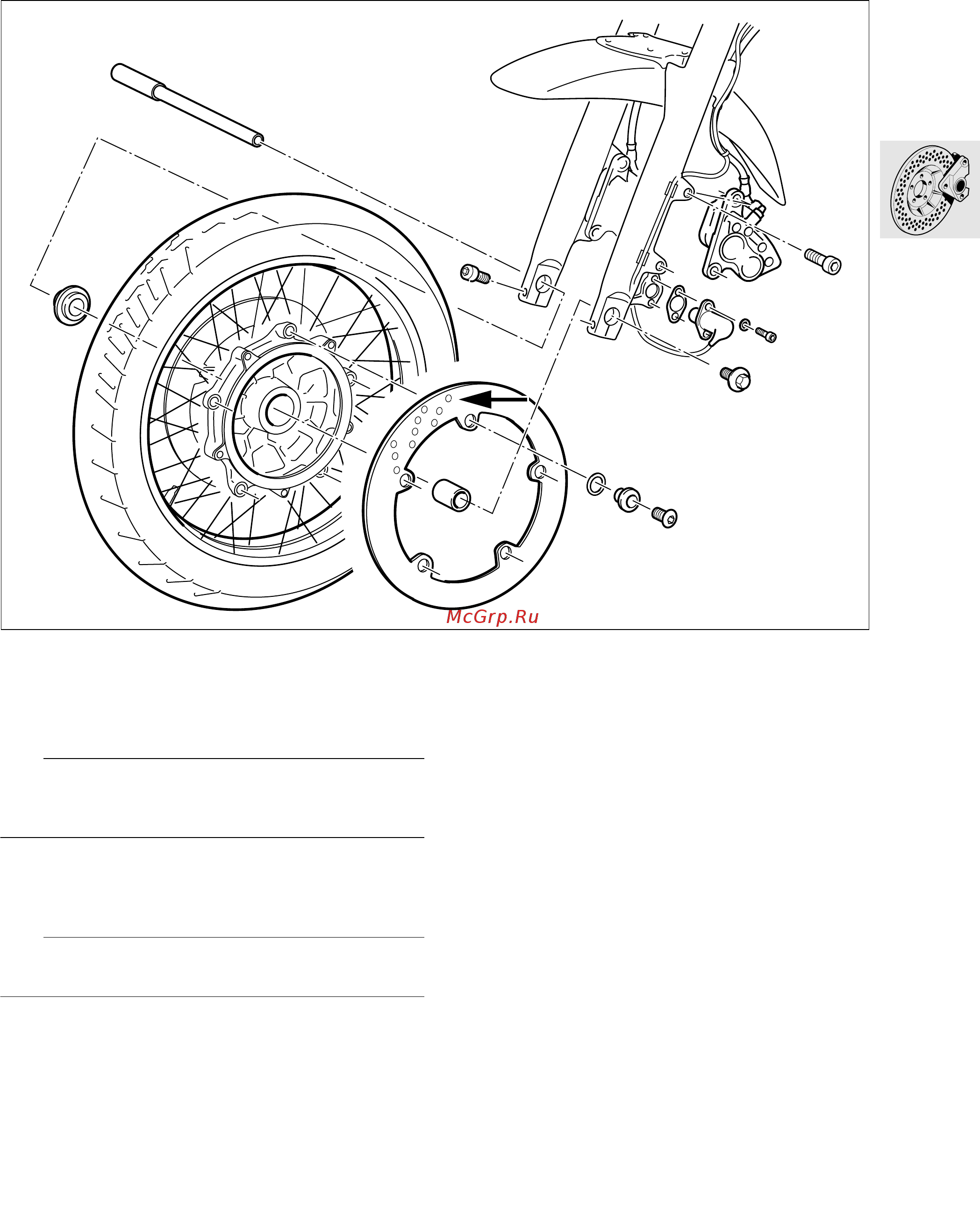 BMW R850C (1999) [215/288] Removing and installing front brake disc