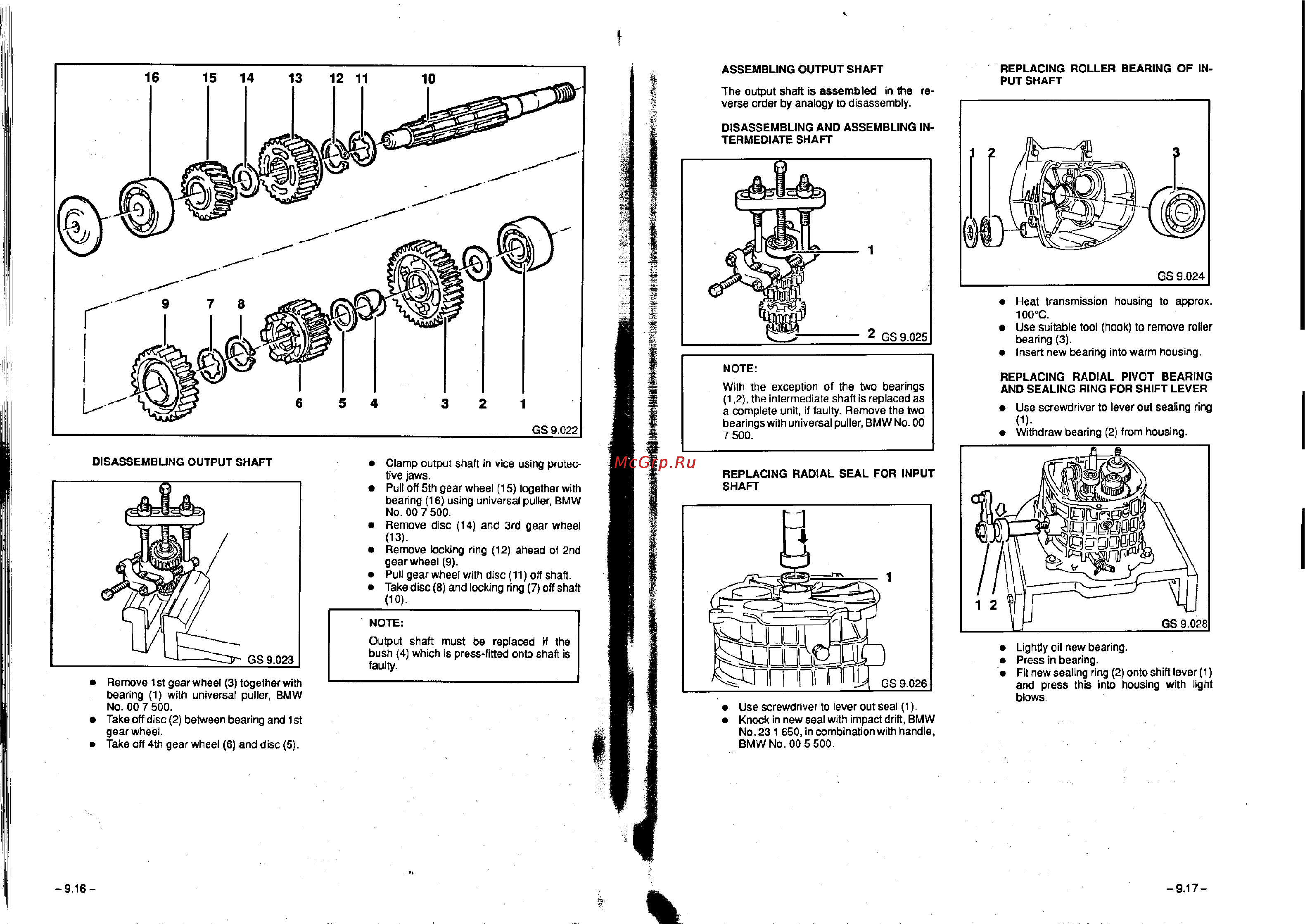 BMW R100R [117/168] Assembling output shaft