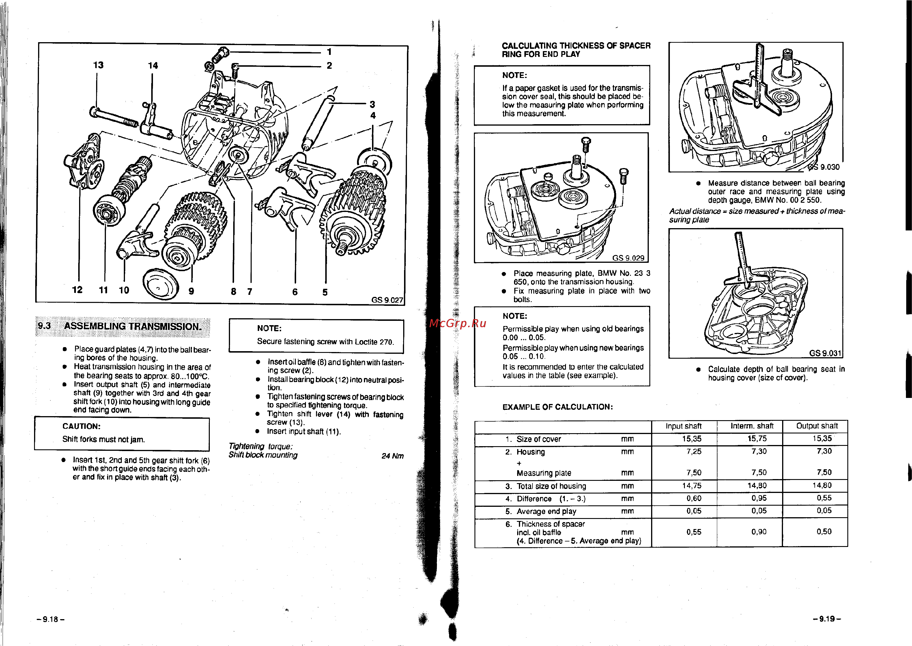 BMW R100R [118/168] Assembling transmission