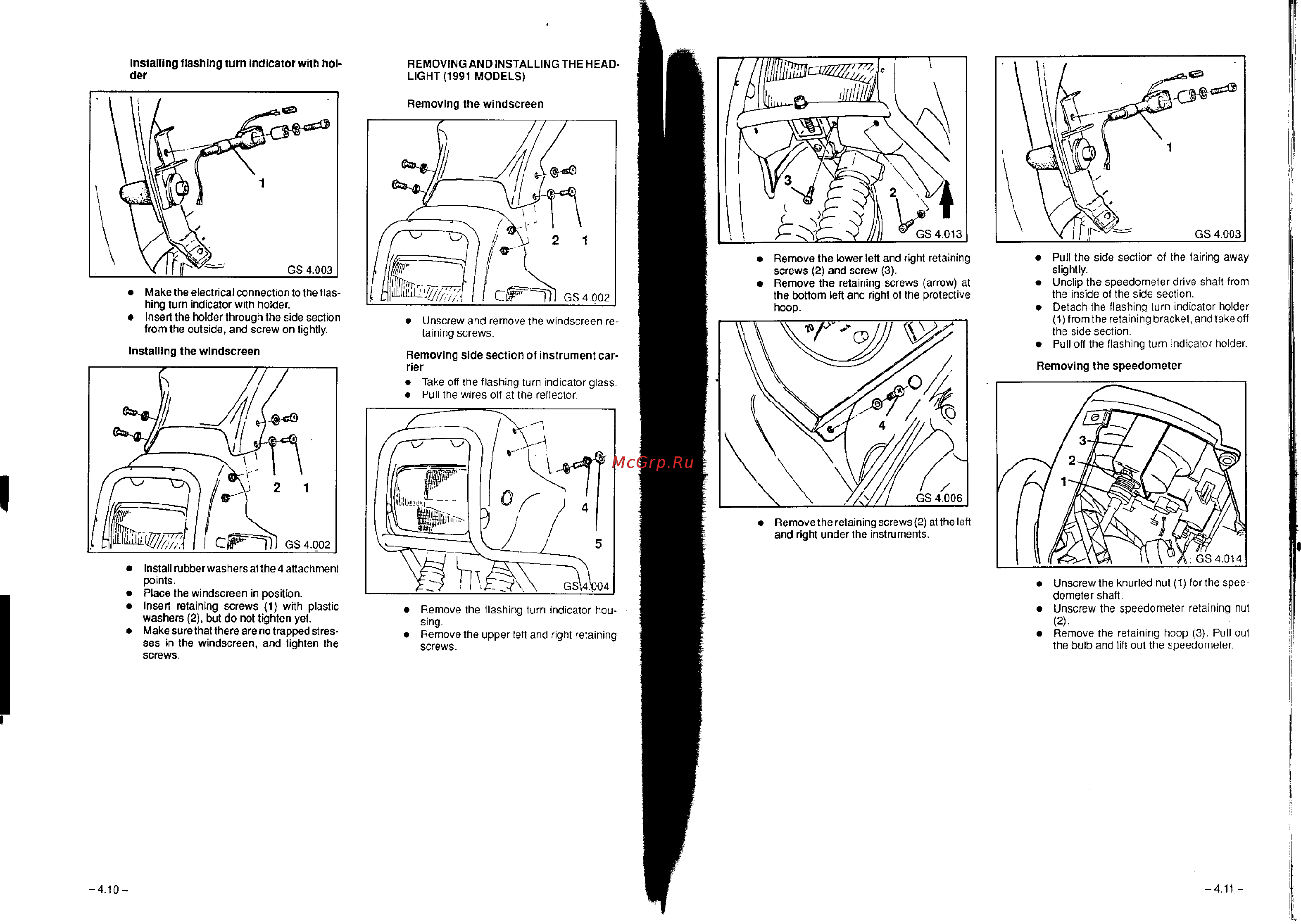 BMW R100R [38/168] Installing flashing turn indicator with hol der