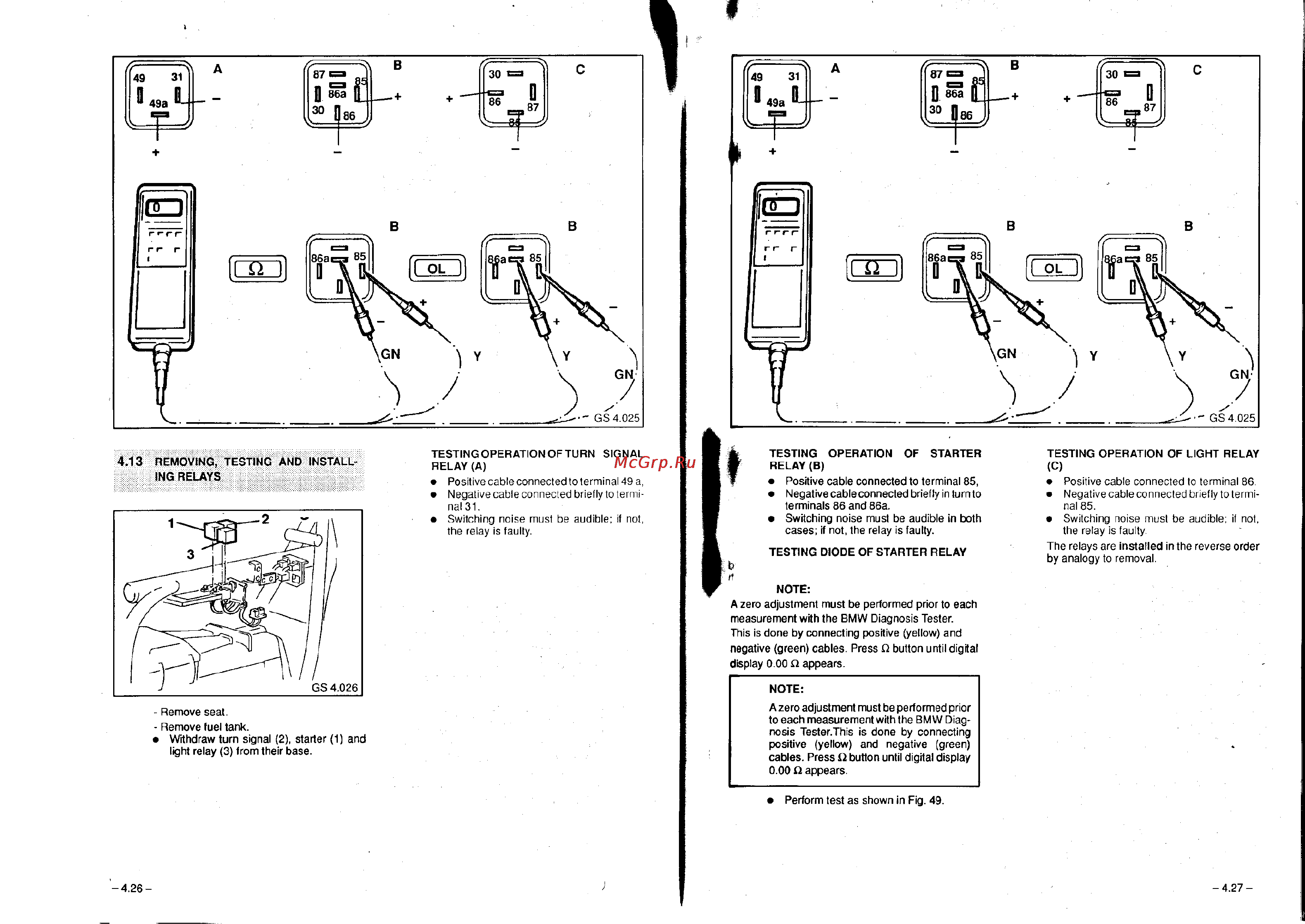 BMW R100R [46/168] Removing testing and install ing relays