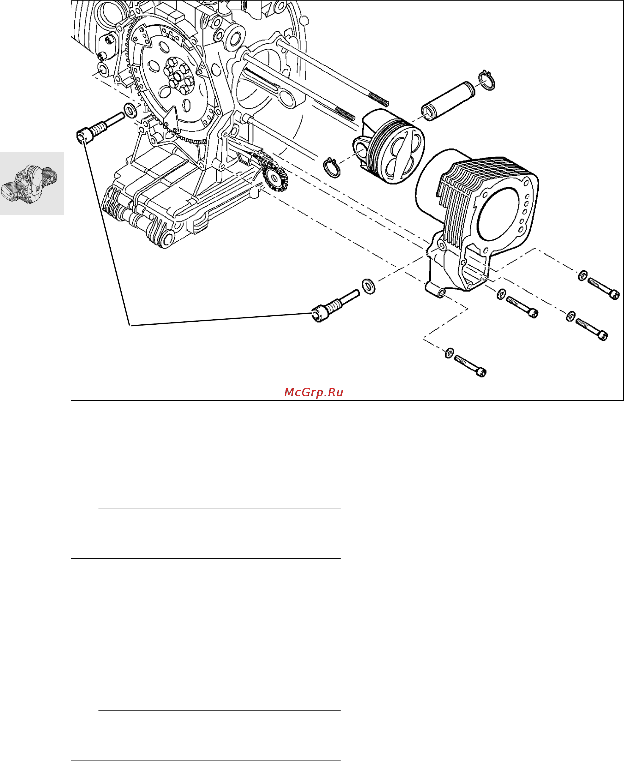 BMW R850 1100GS (2000) [116/464] Removing cylinder barrel