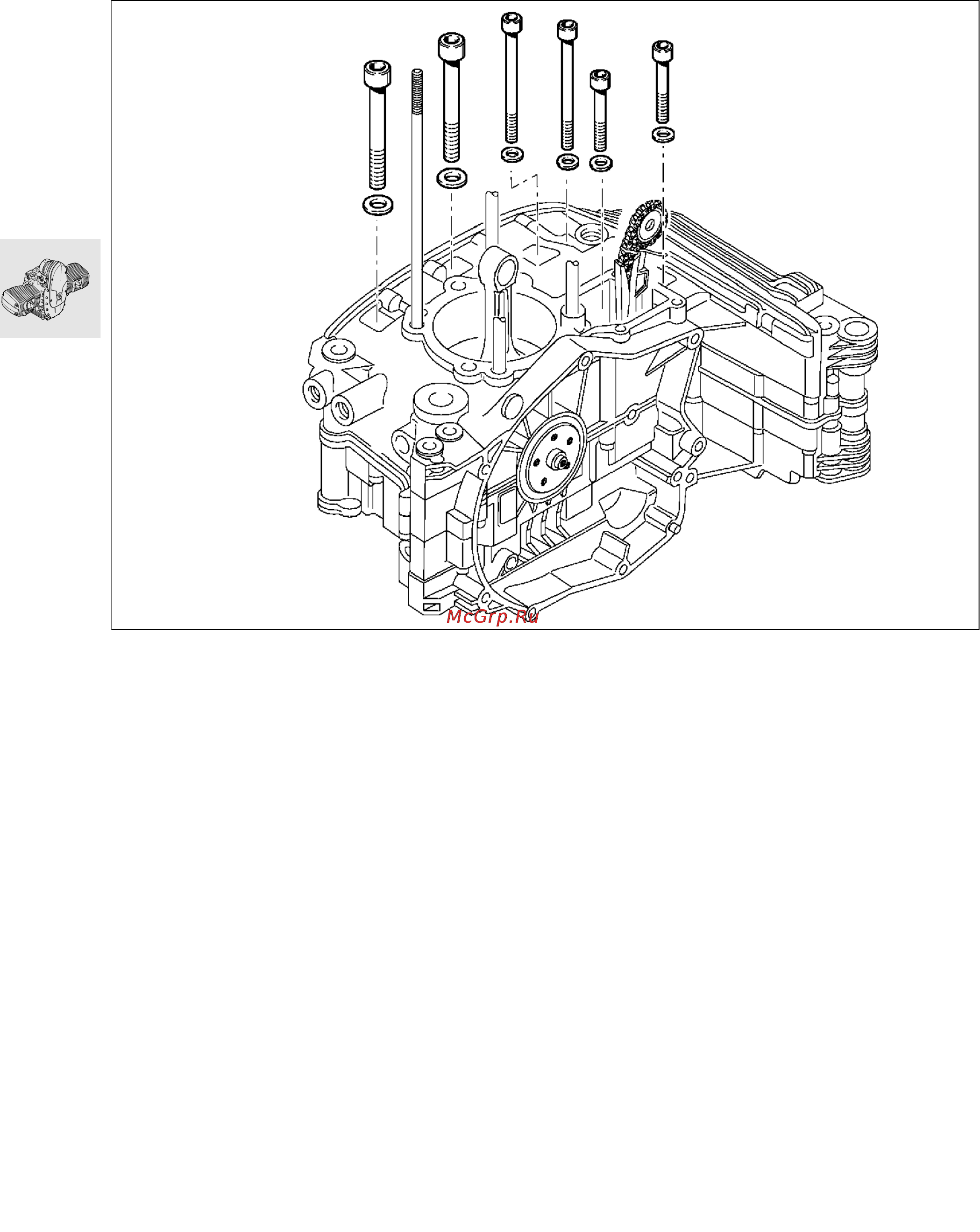 BMW R850 1100GS (2000) [124/464] Dismantling crankcase