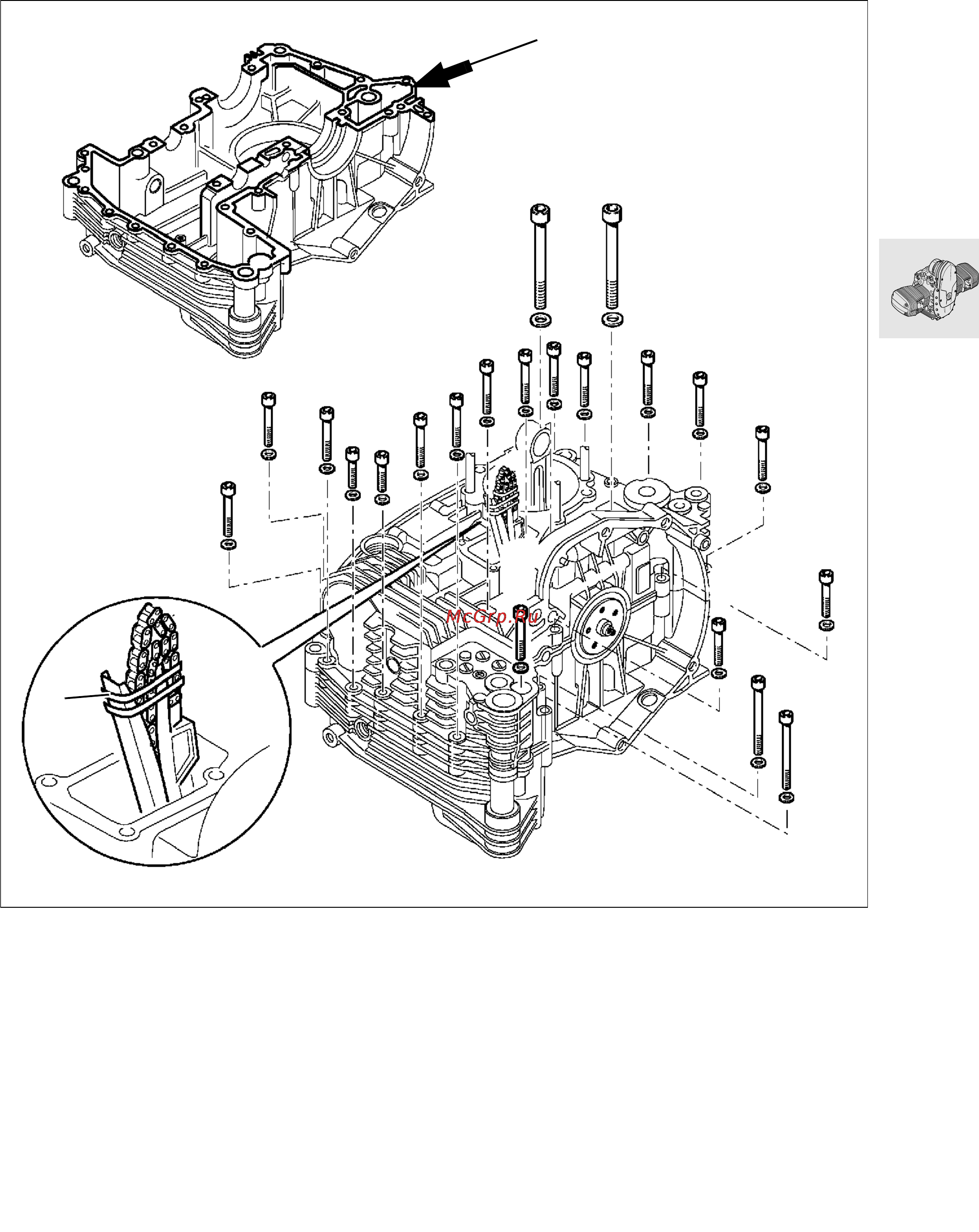 BMW R850 1100GS (2000) [133/464] Assembling engine block