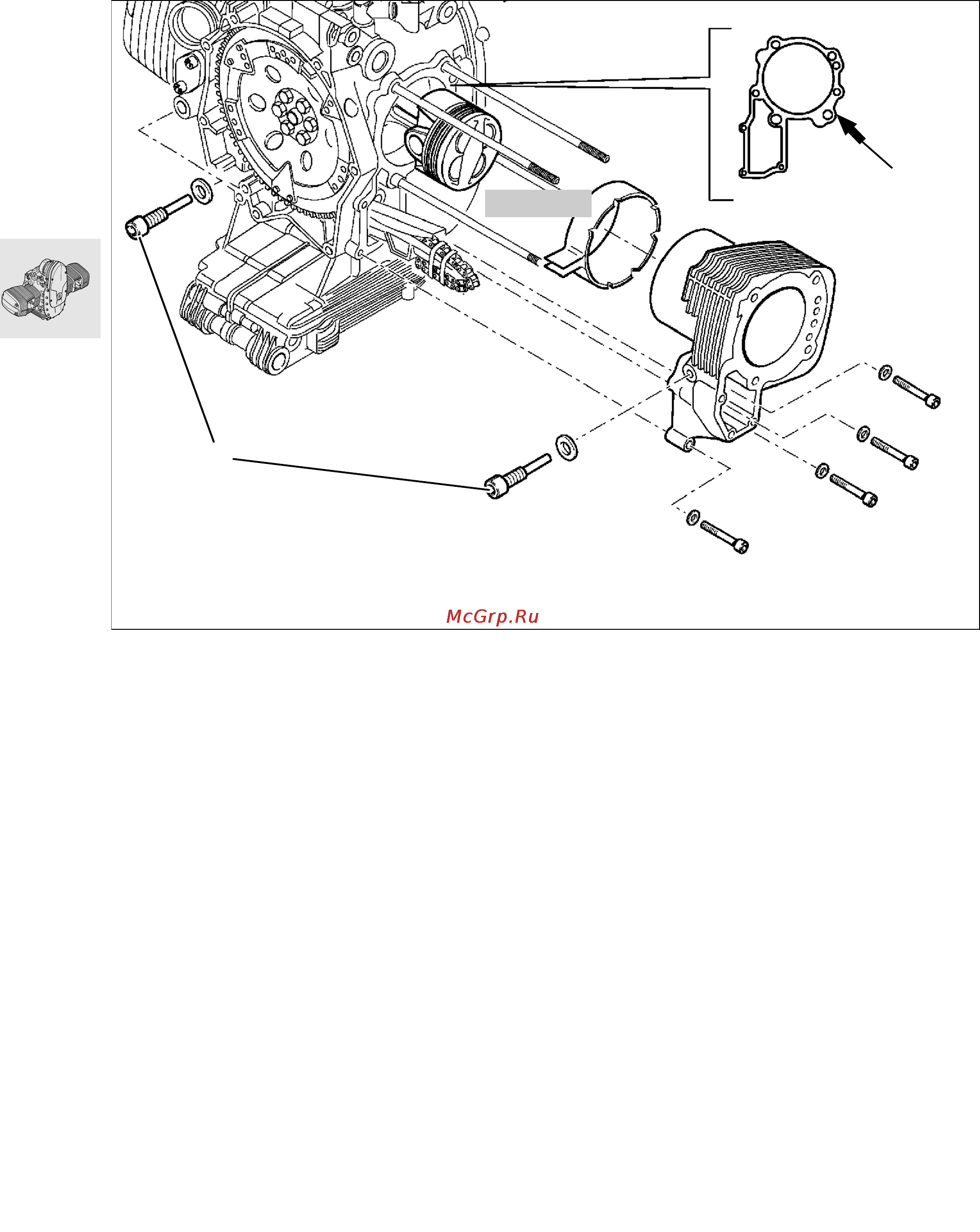 BMW R850 1100GS (2000) [140/464] Installing cylinders
