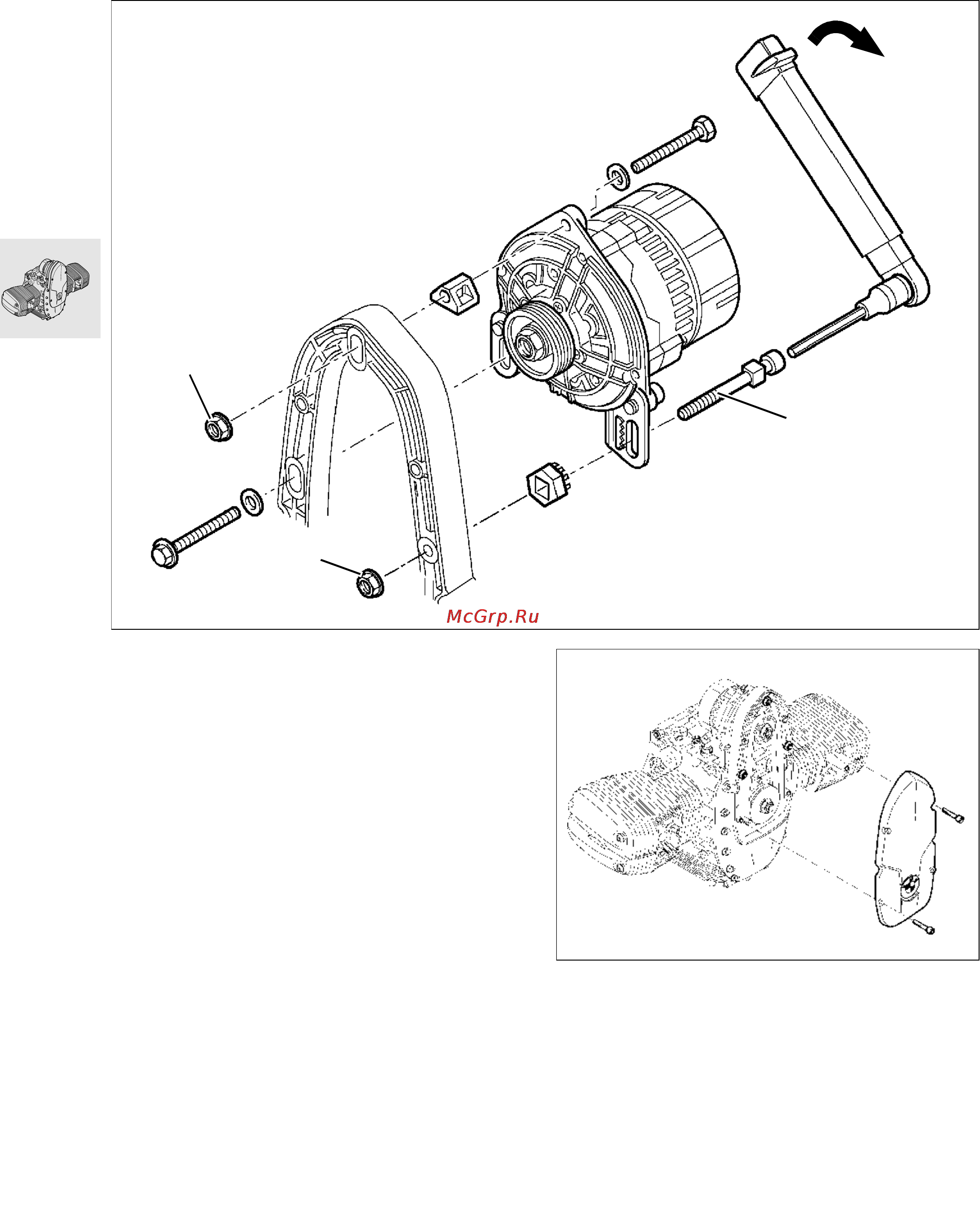 BMW R850 1100GS (2000) [148/464] Installing alternator