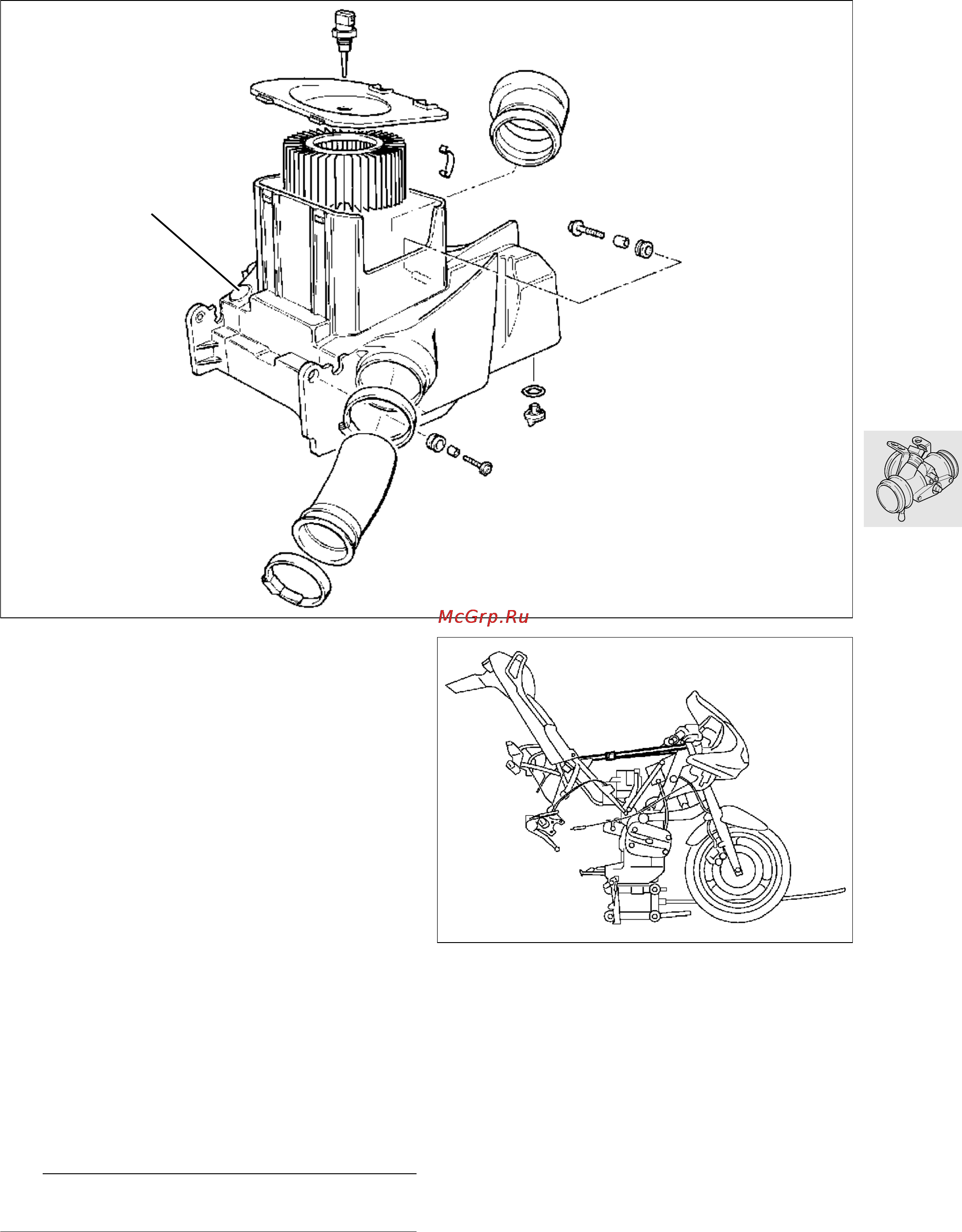 BMW R850 1100GS (2000) [171/464] Removing and installing air cleaner