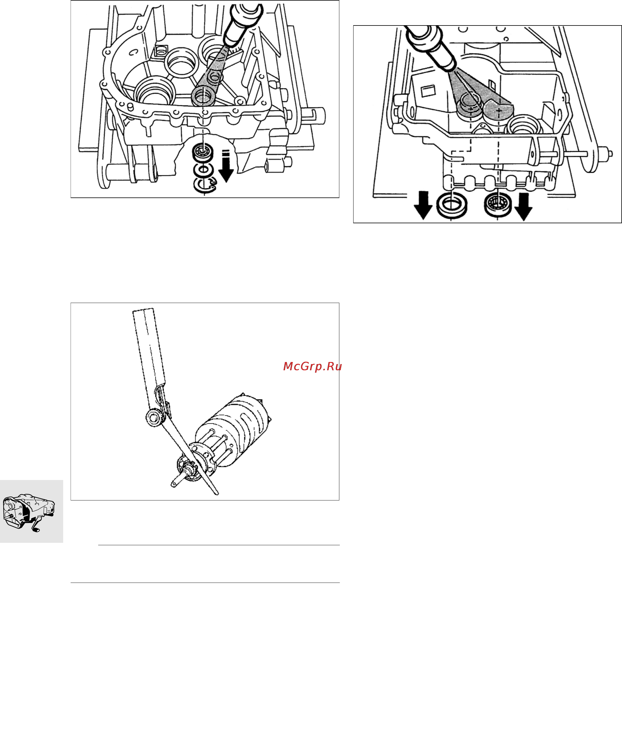 BMW R850 1100R (2000) [216/464] Removing deep groove ball bearing from selector drum