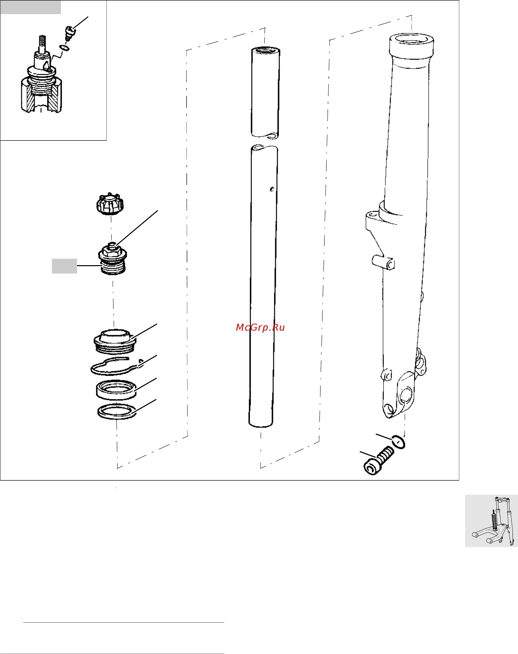 BMW R850 1100GS (2000) [251/464] Dismantling telescopic fork