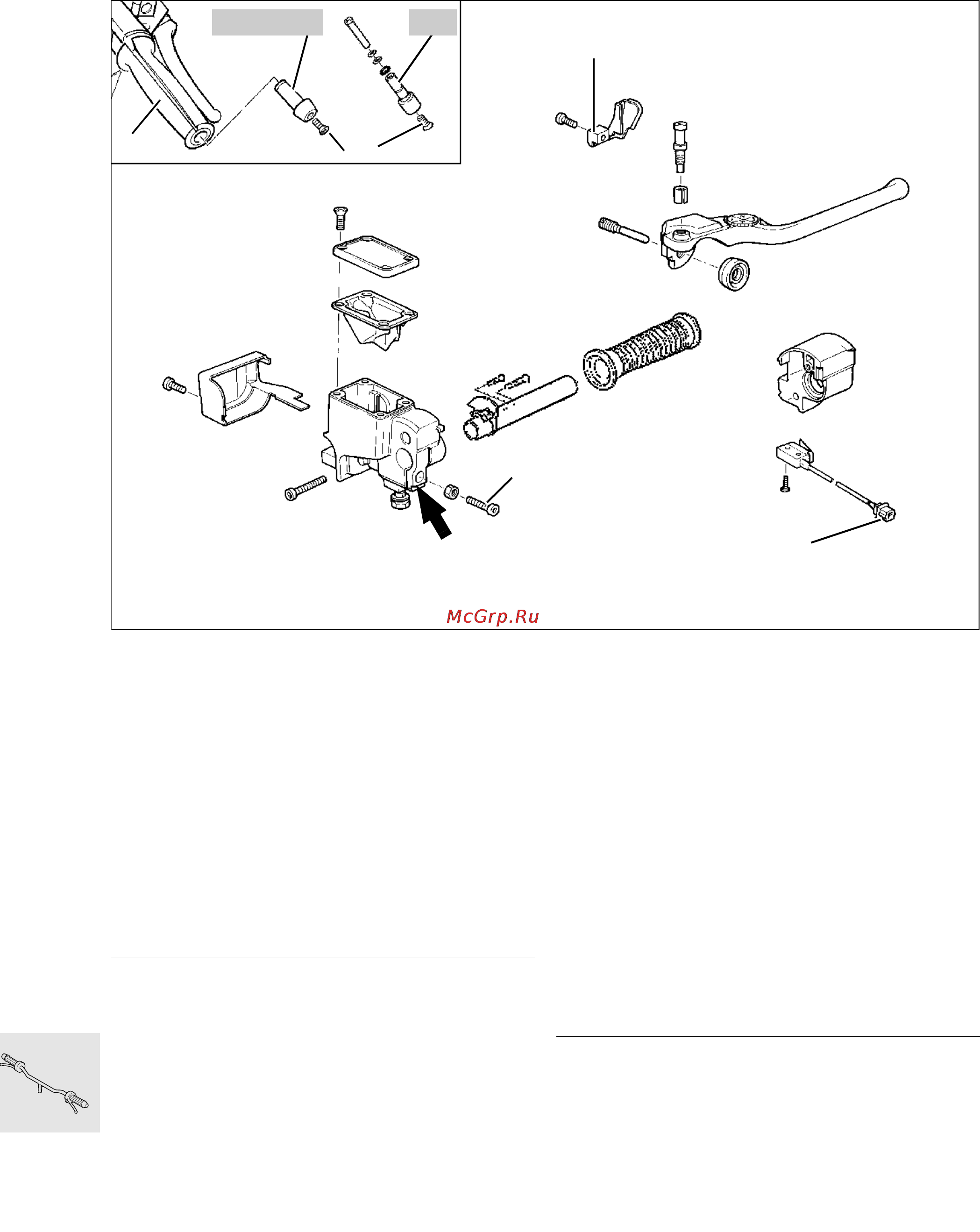BMW R850 1100GS (2000) [262/464] Removing and installing right handlebar fitting